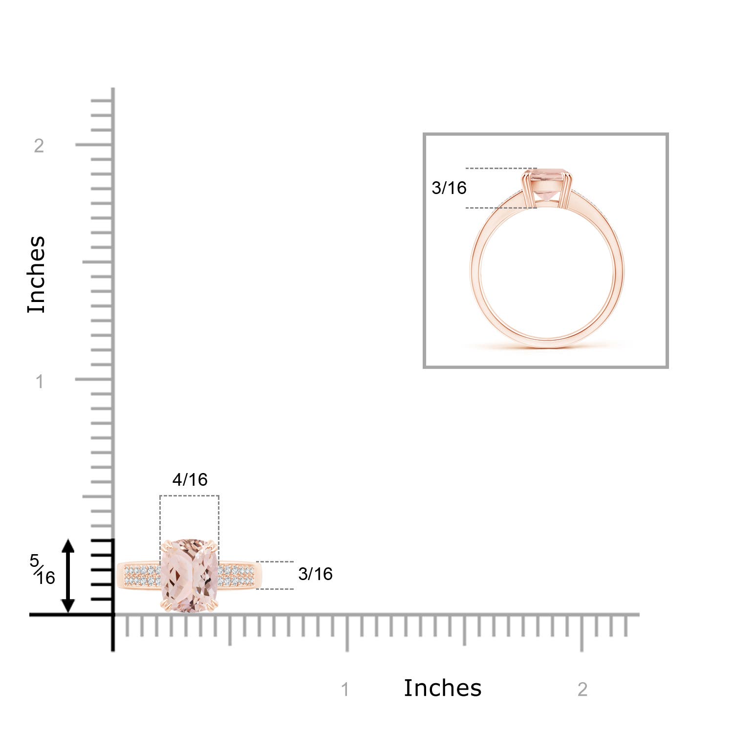 AAA - Morganite / 1.36 CT / 14 KT Rose Gold