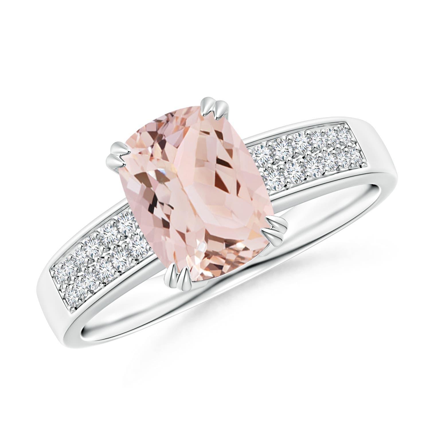 AAA - Morganite / 1.36 CT / 14 KT White Gold