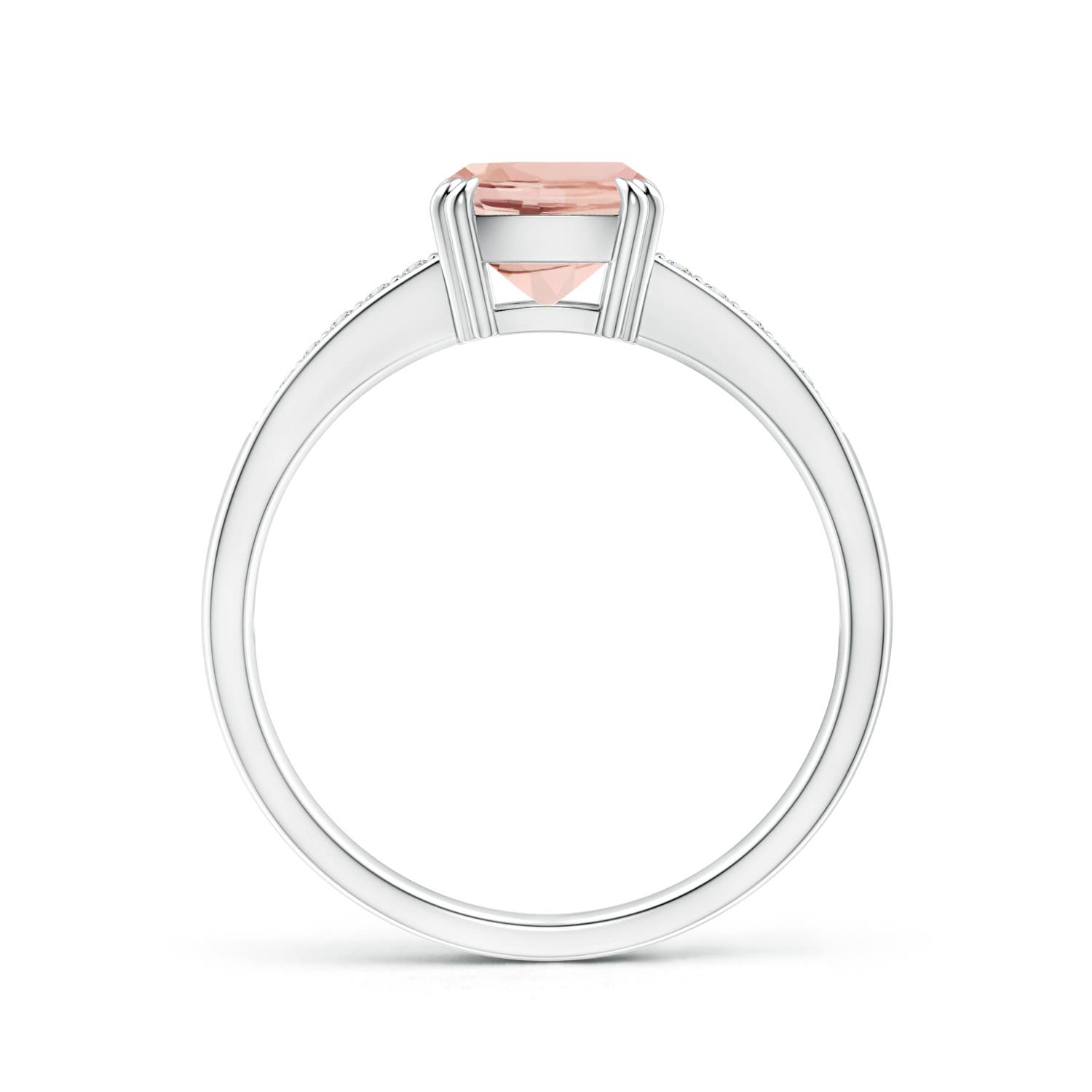 AAAA - Morganite / 1.36 CT / 14 KT White Gold