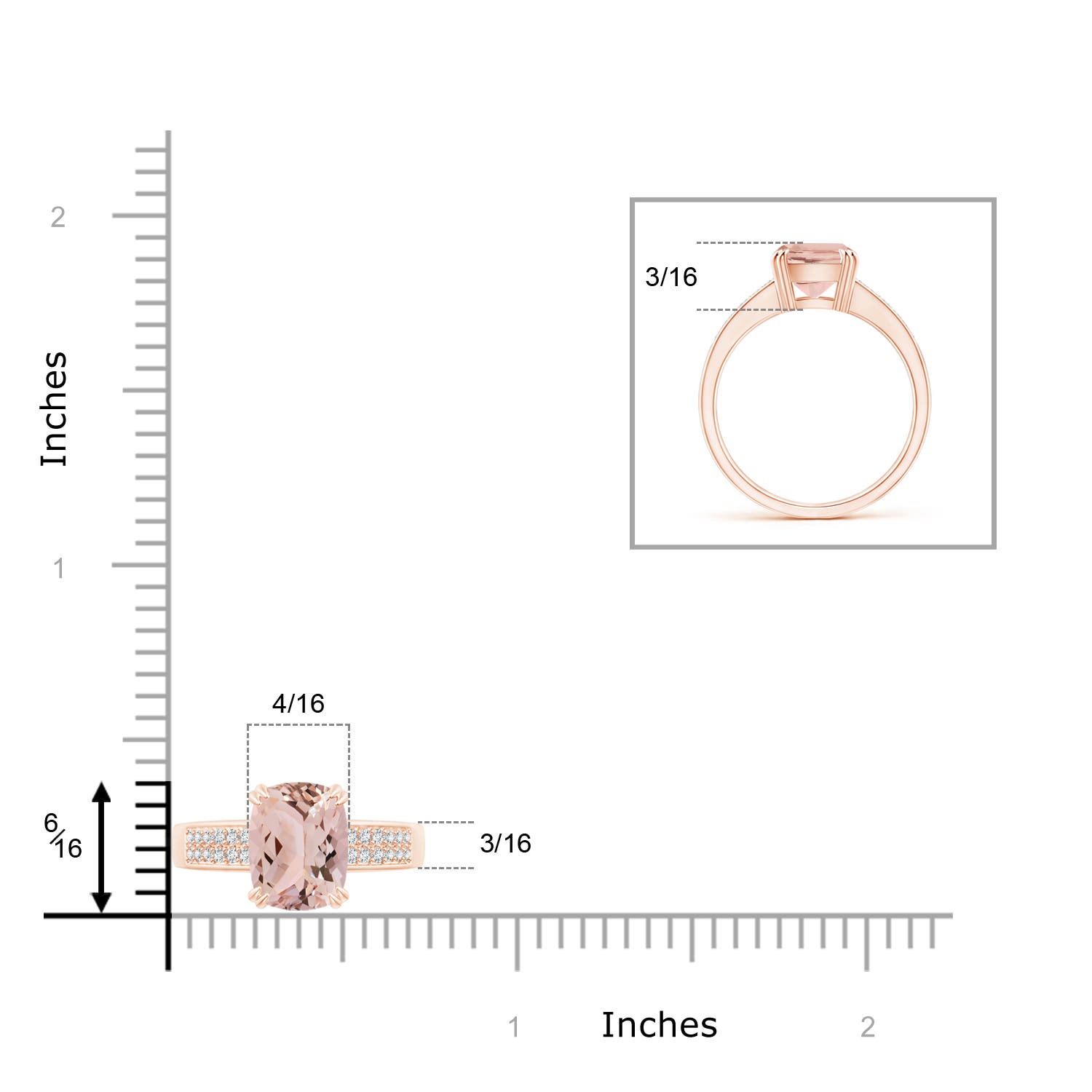 AAA - Morganite / 1.96 CT / 14 KT Rose Gold