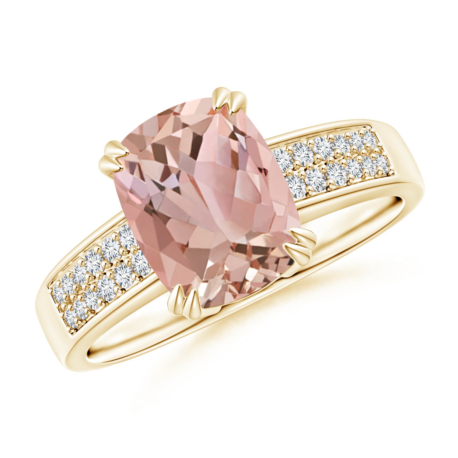 AAAA - Morganite / 1.96 CT / 14 KT Yellow Gold