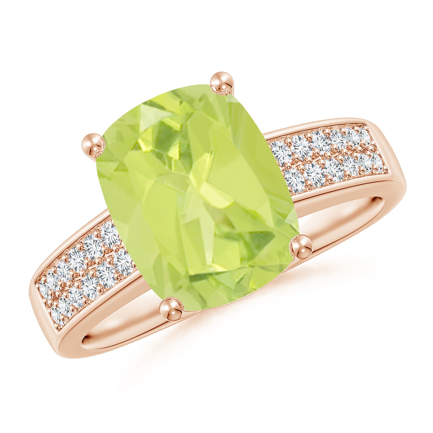 A - Peridot / 3.07 CT / 14 KT Rose Gold