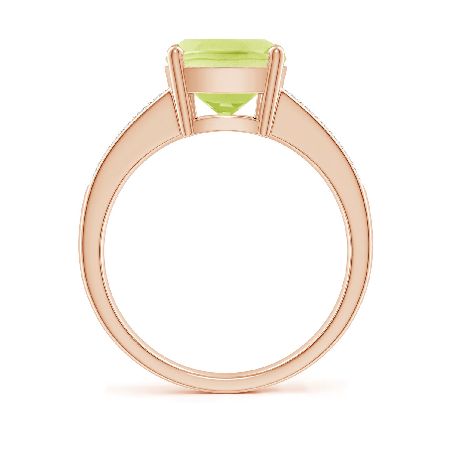 A - Peridot / 3.07 CT / 14 KT Rose Gold