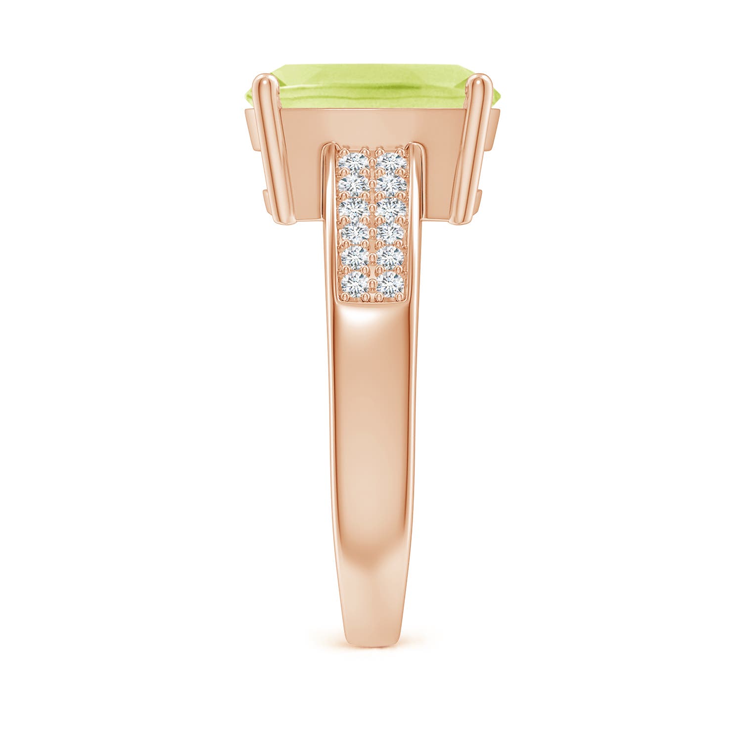 A - Peridot / 3.07 CT / 14 KT Rose Gold