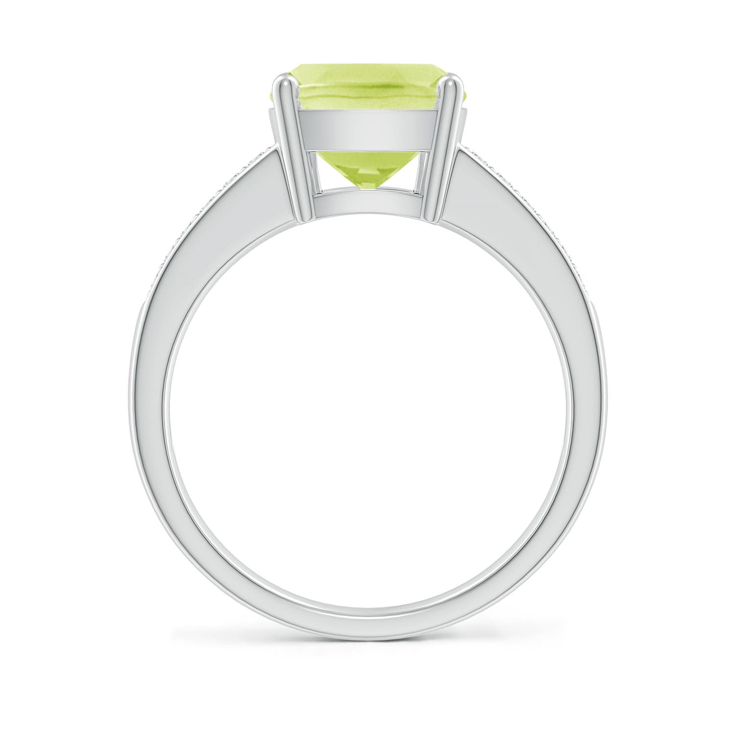 A - Peridot / 3.07 CT / 14 KT White Gold