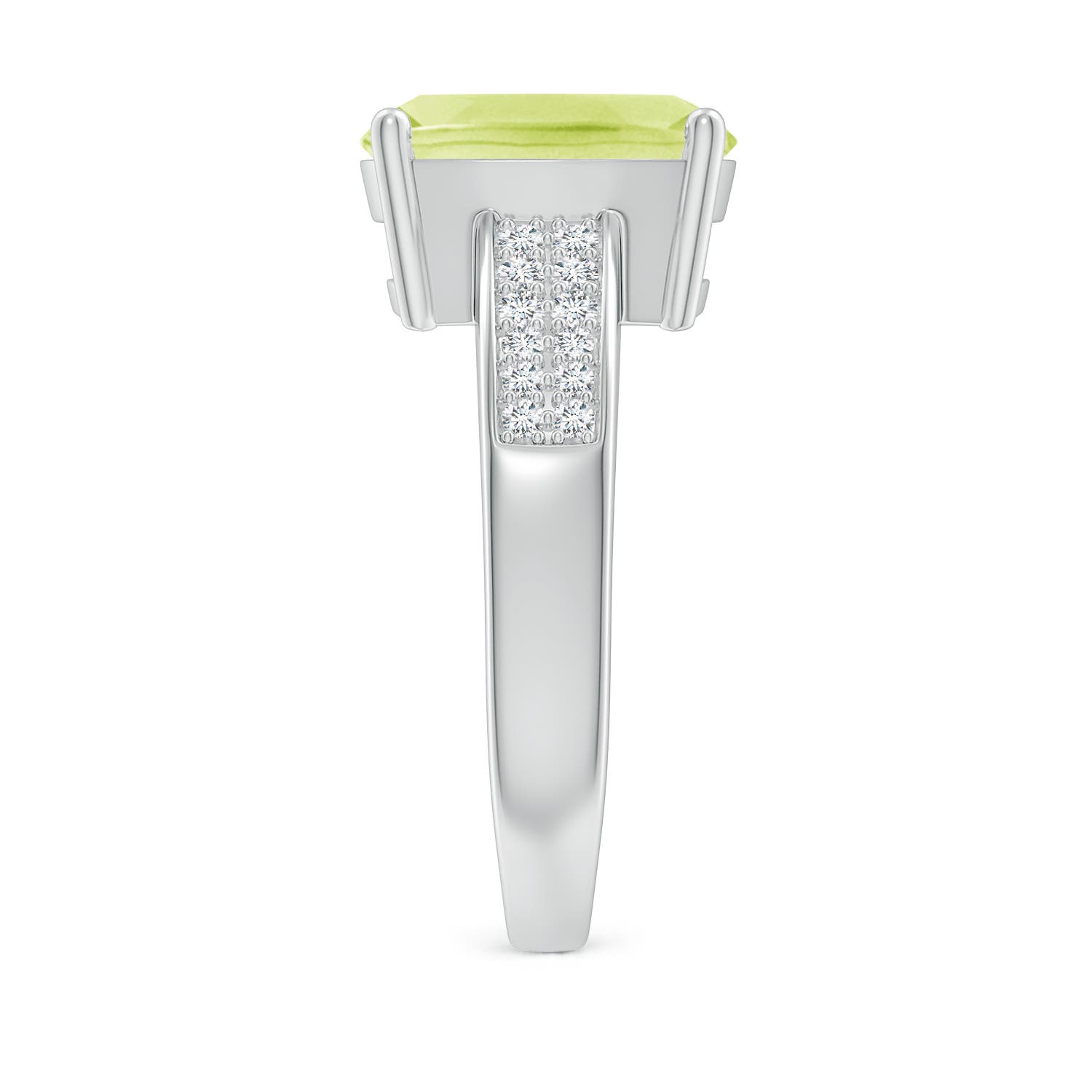 A - Peridot / 3.07 CT / 14 KT White Gold