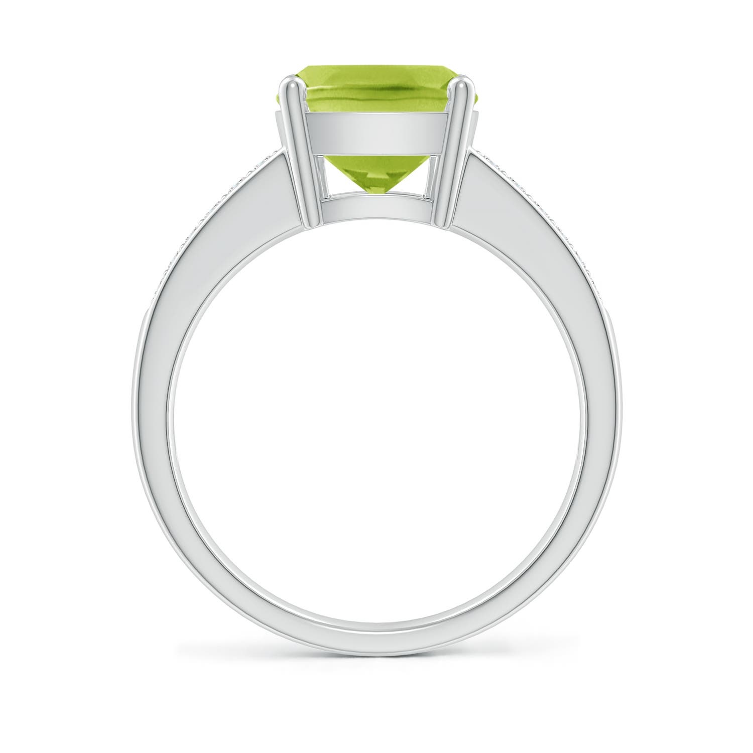 AA - Peridot / 3.07 CT / 14 KT White Gold