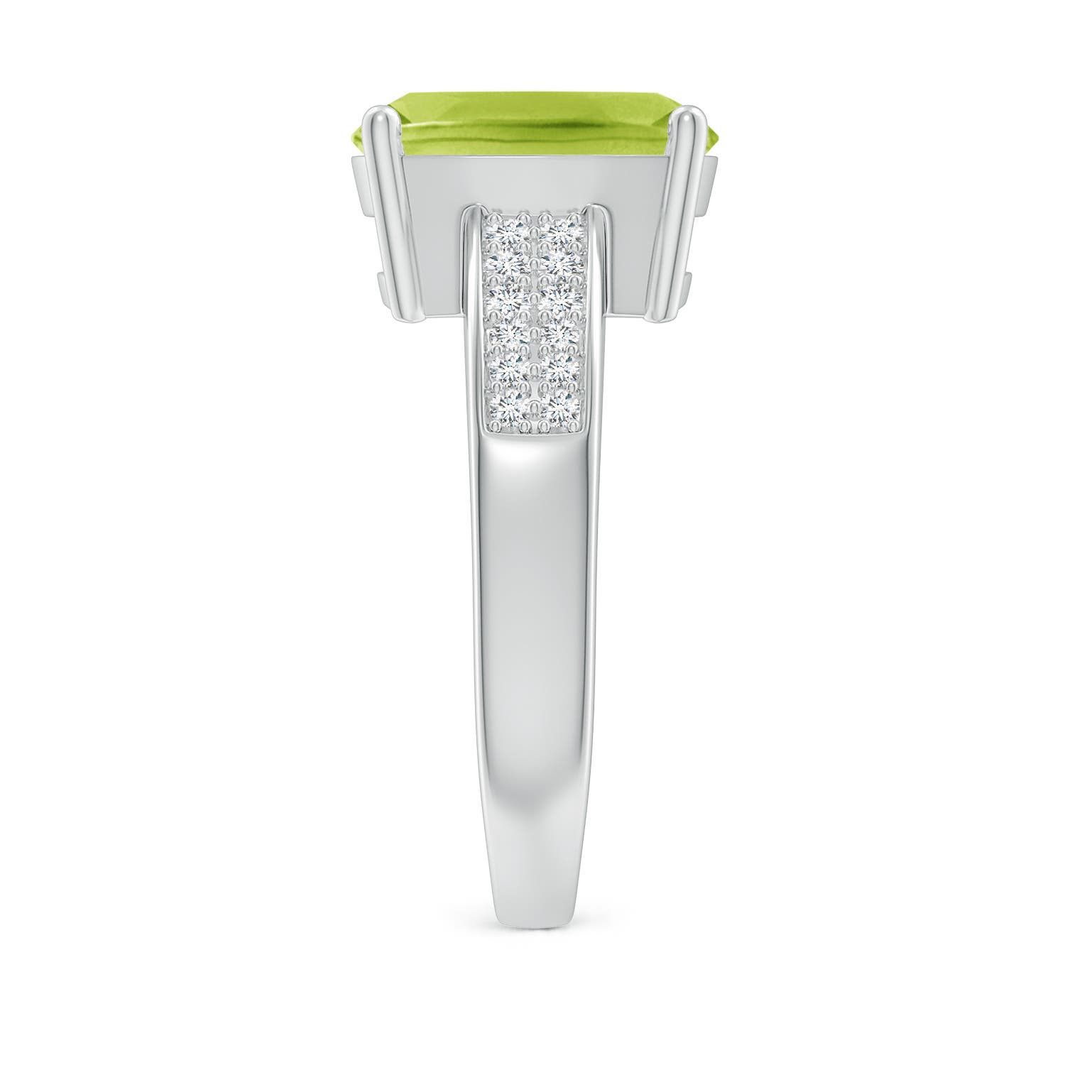 AA - Peridot / 3.07 CT / 14 KT White Gold