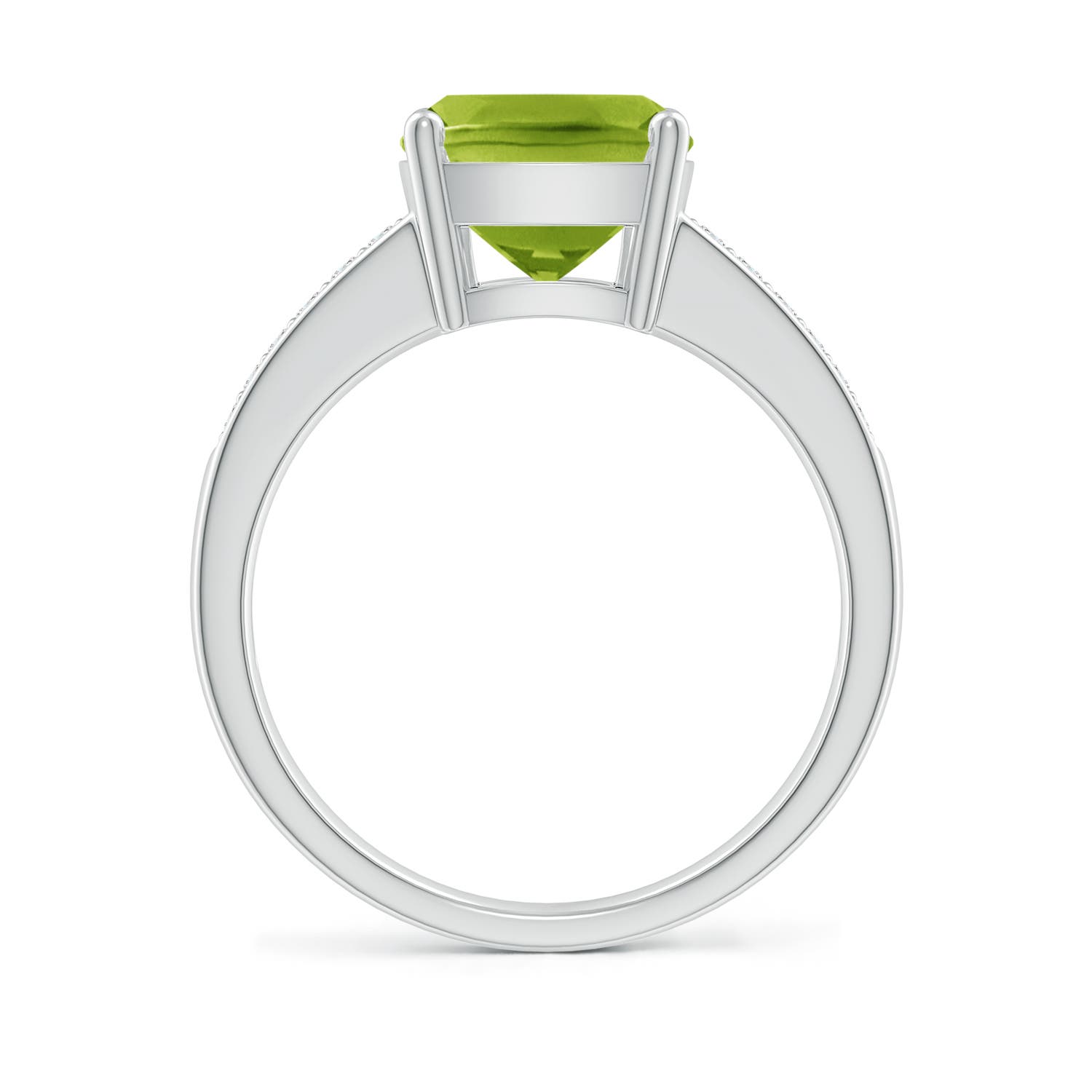 AAA - Peridot / 3.07 CT / 14 KT White Gold