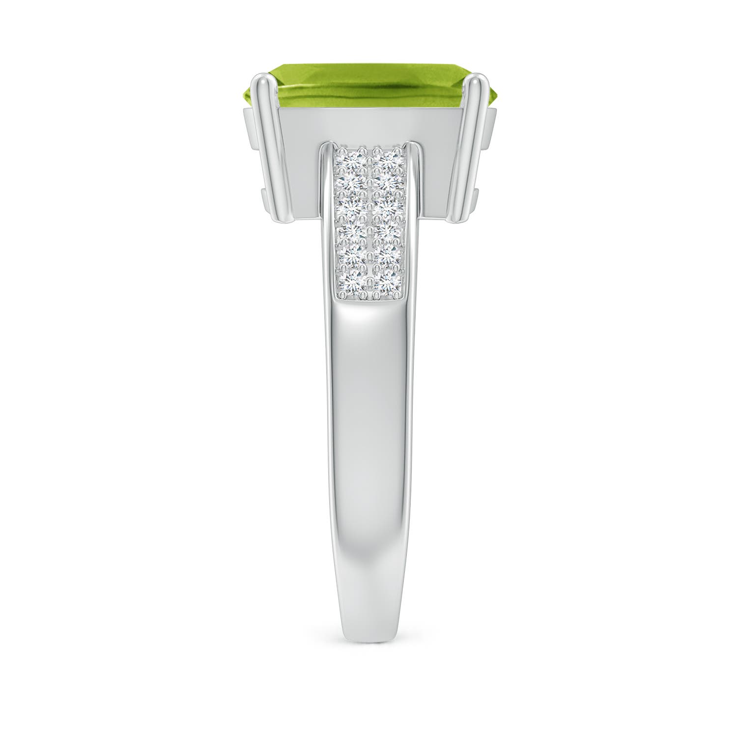 AAA - Peridot / 3.07 CT / 14 KT White Gold