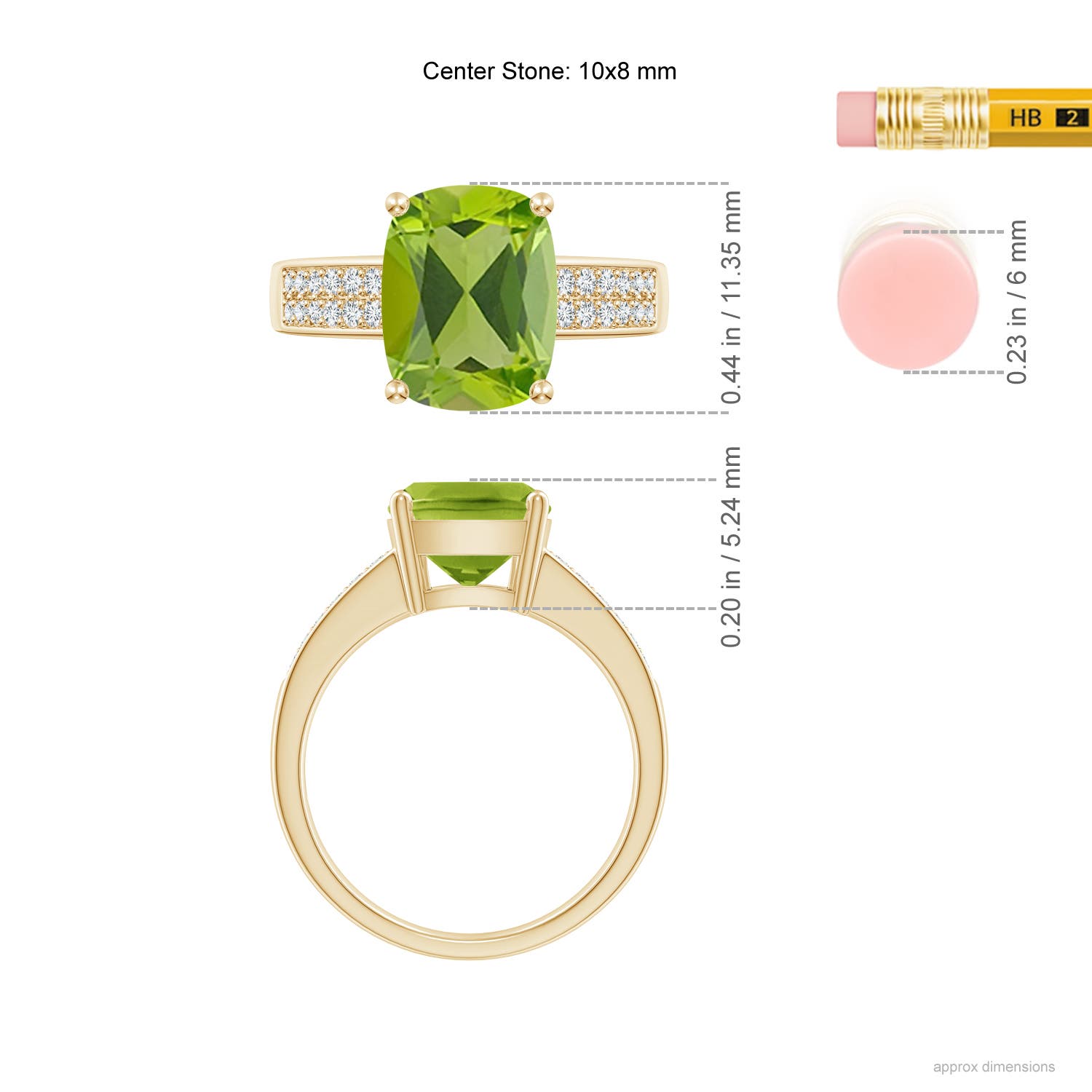 AAA - Peridot / 3.07 CT / 14 KT Yellow Gold