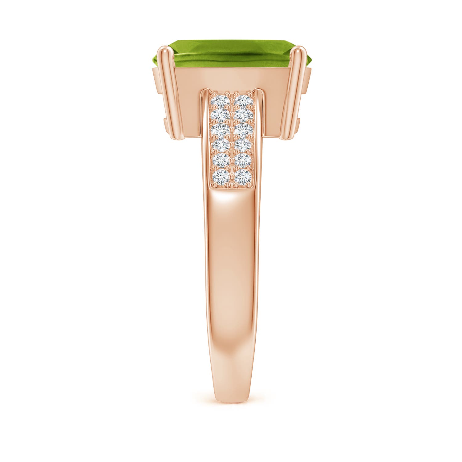 AAAA - Peridot / 3.07 CT / 14 KT Rose Gold