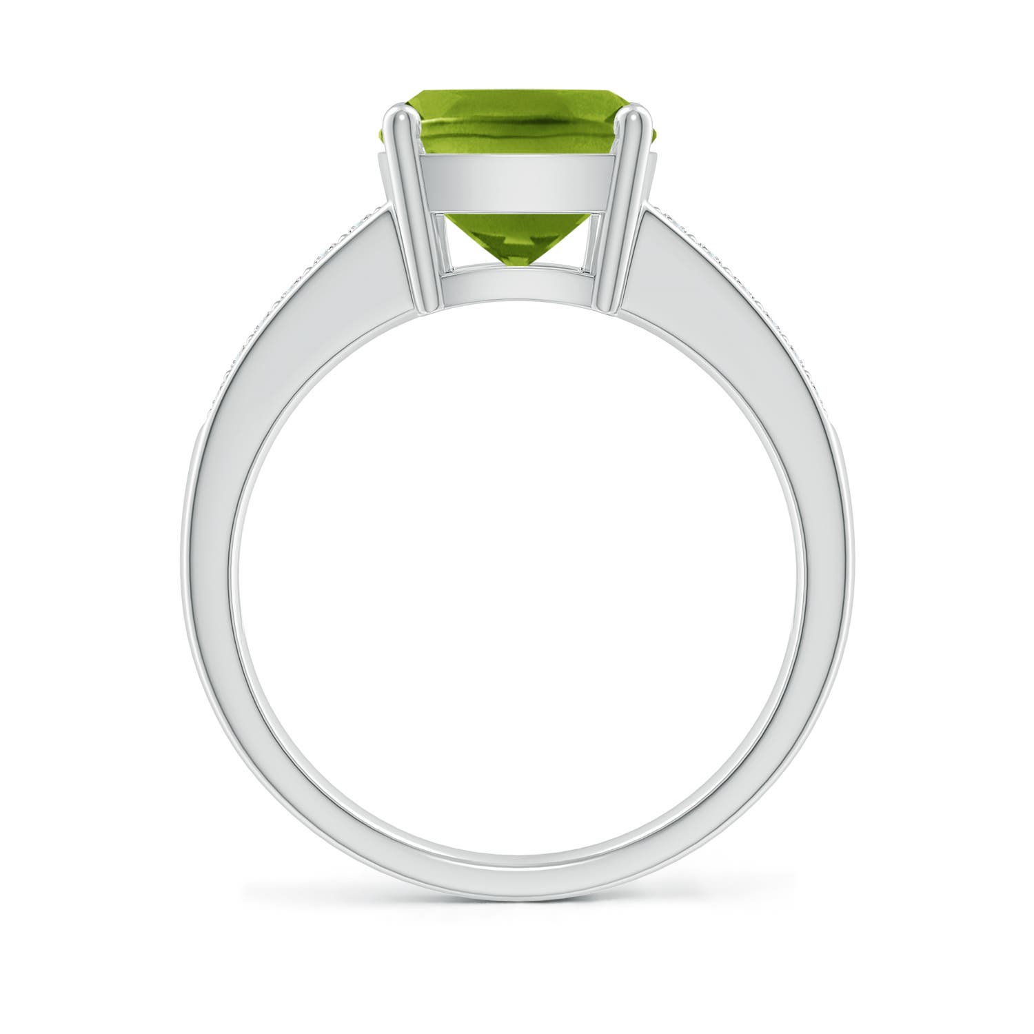 AAAA - Peridot / 3.07 CT / 14 KT White Gold