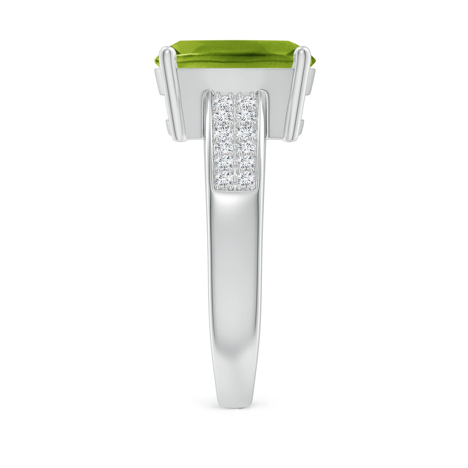 AAAA - Peridot / 3.07 CT / 14 KT White Gold