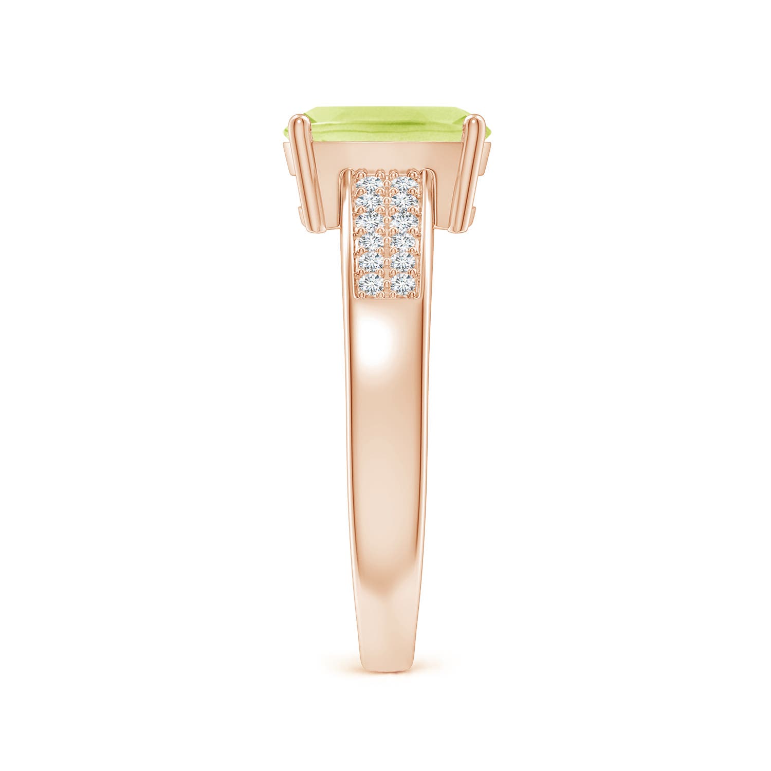 A - Peridot / 1.62 CT / 14 KT Rose Gold