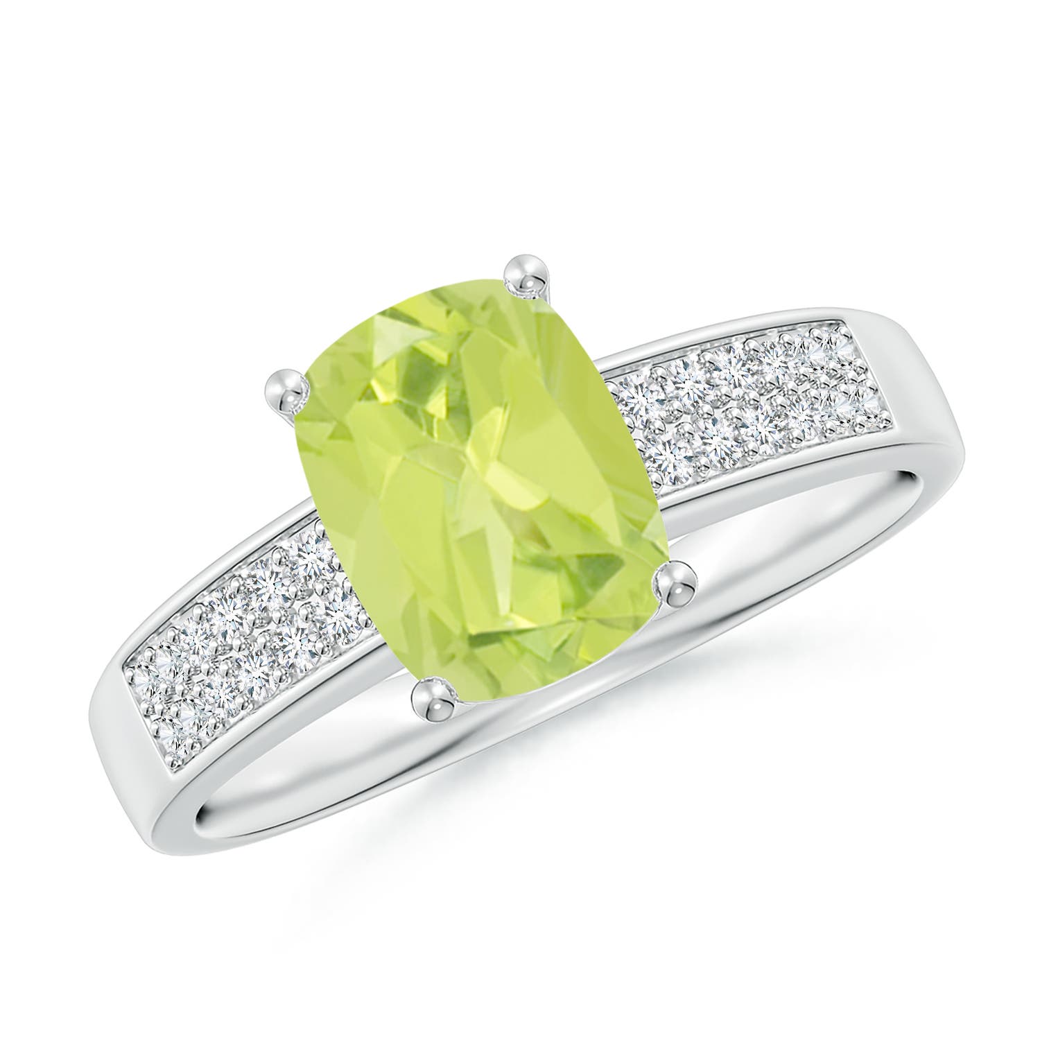 A - Peridot / 1.62 CT / 14 KT White Gold