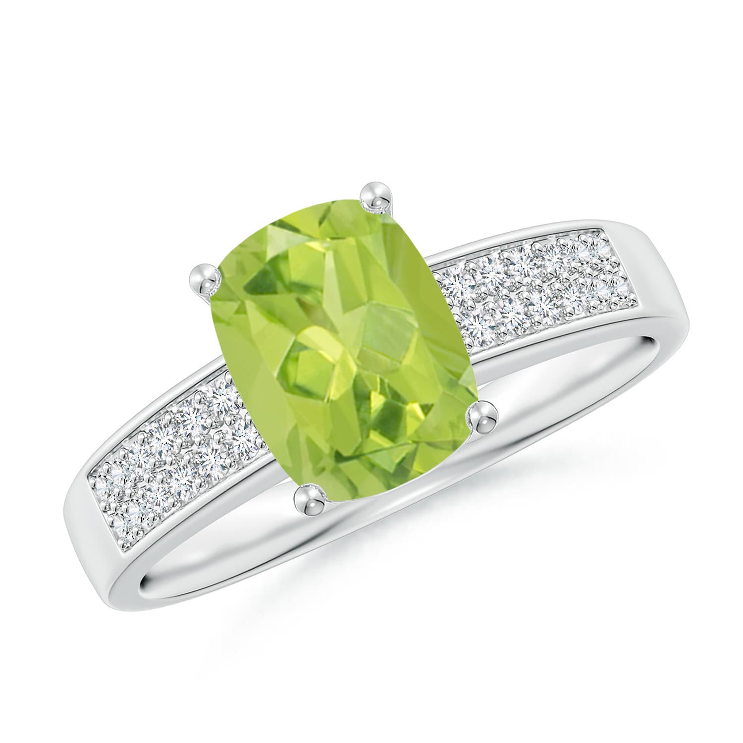 AA - Peridot / 1.62 CT / 14 KT White Gold