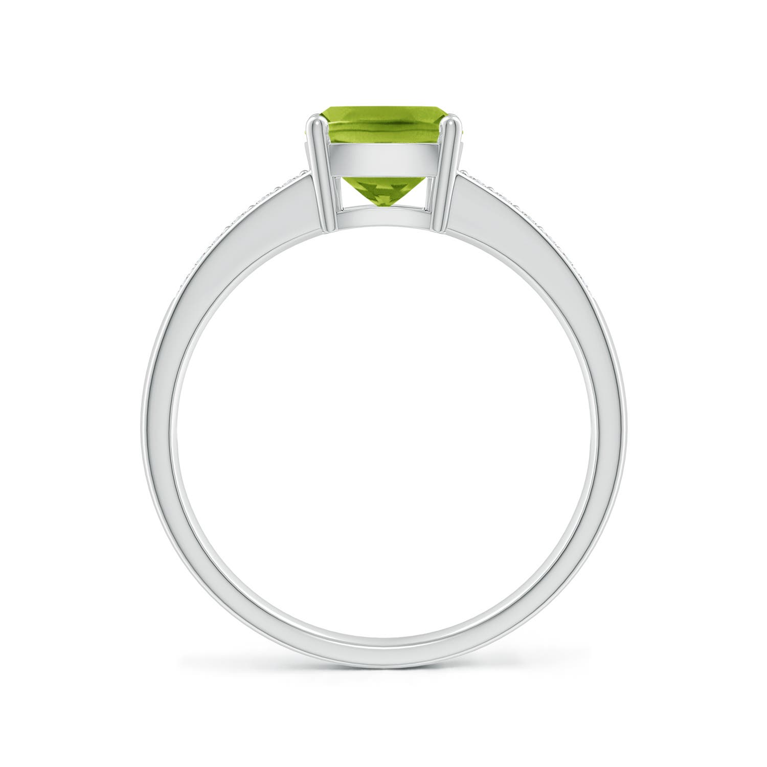 AAA - Peridot / 1.62 CT / 14 KT White Gold