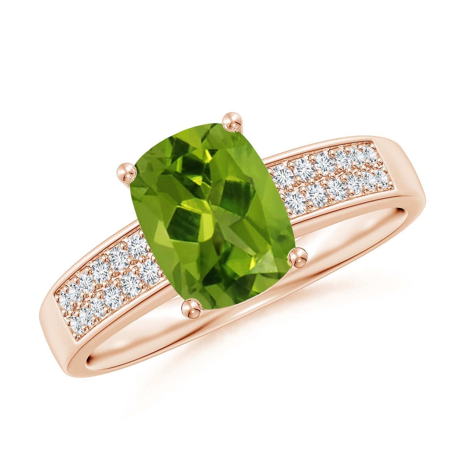 AAAA - Peridot / 1.62 CT / 14 KT Rose Gold