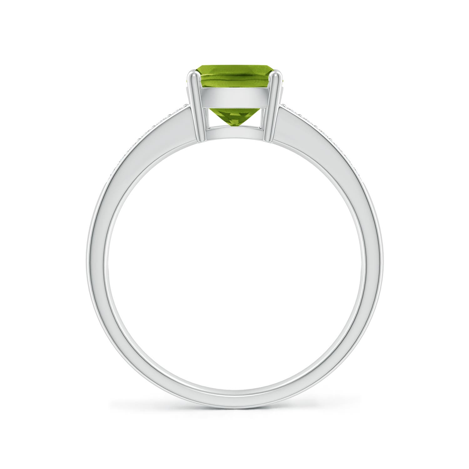 AAAA - Peridot / 1.62 CT / 14 KT White Gold