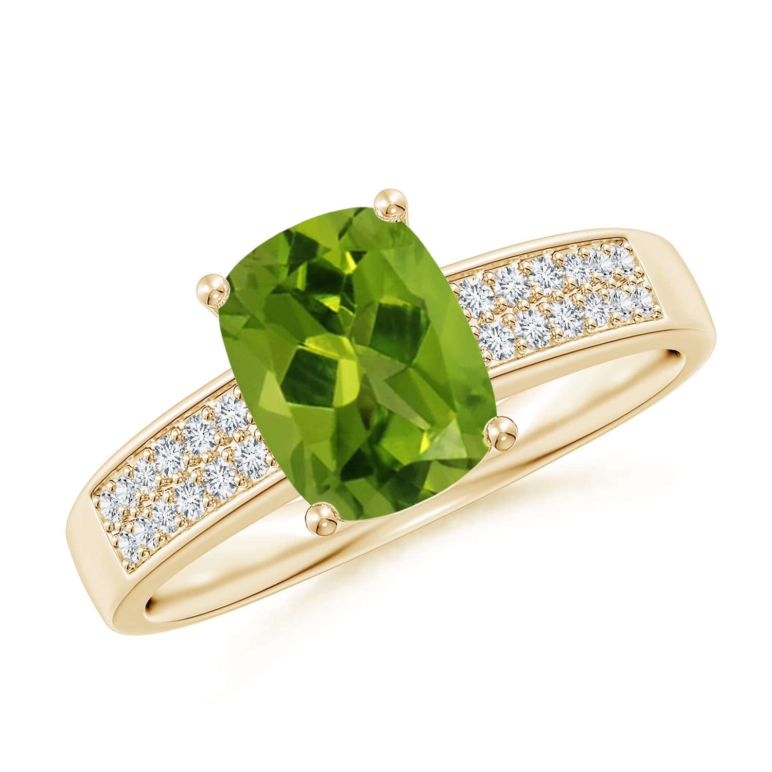 AAAA - Peridot / 1.62 CT / 14 KT Yellow Gold