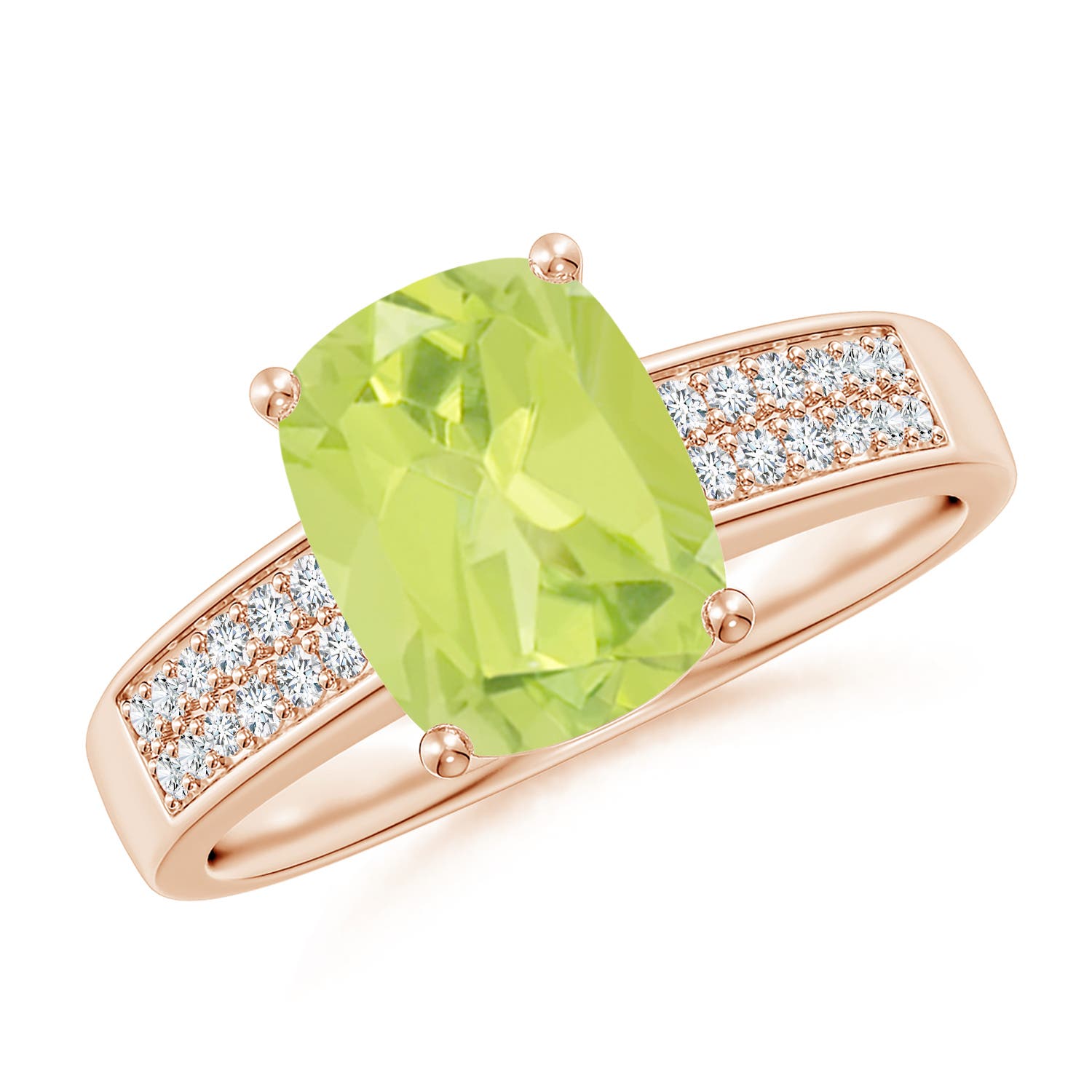 A - Peridot / 2.27 CT / 14 KT Rose Gold