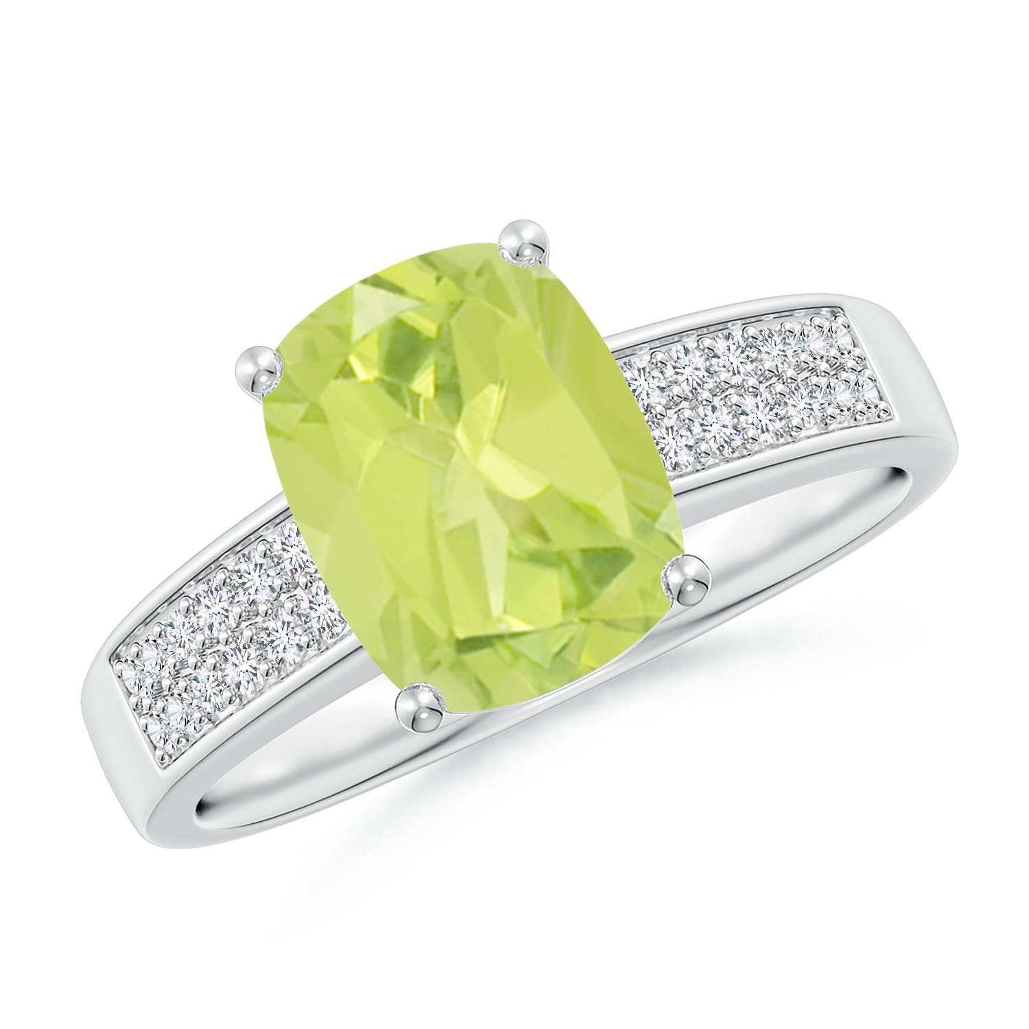 A - Peridot / 2.27 CT / 14 KT White Gold