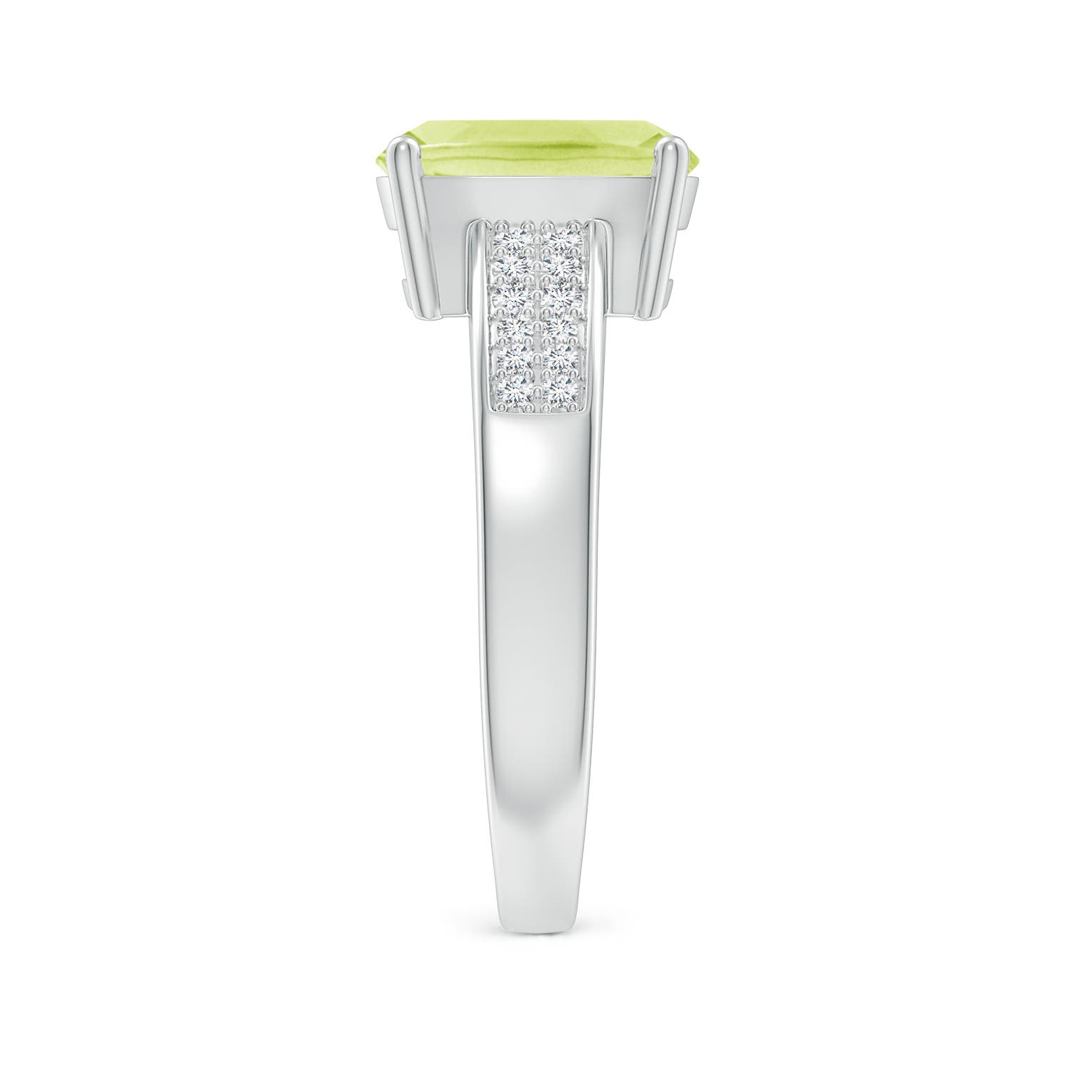 A - Peridot / 2.27 CT / 14 KT White Gold