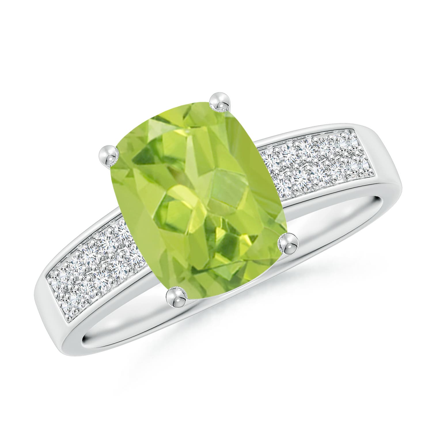 AA - Peridot / 2.27 CT / 14 KT White Gold