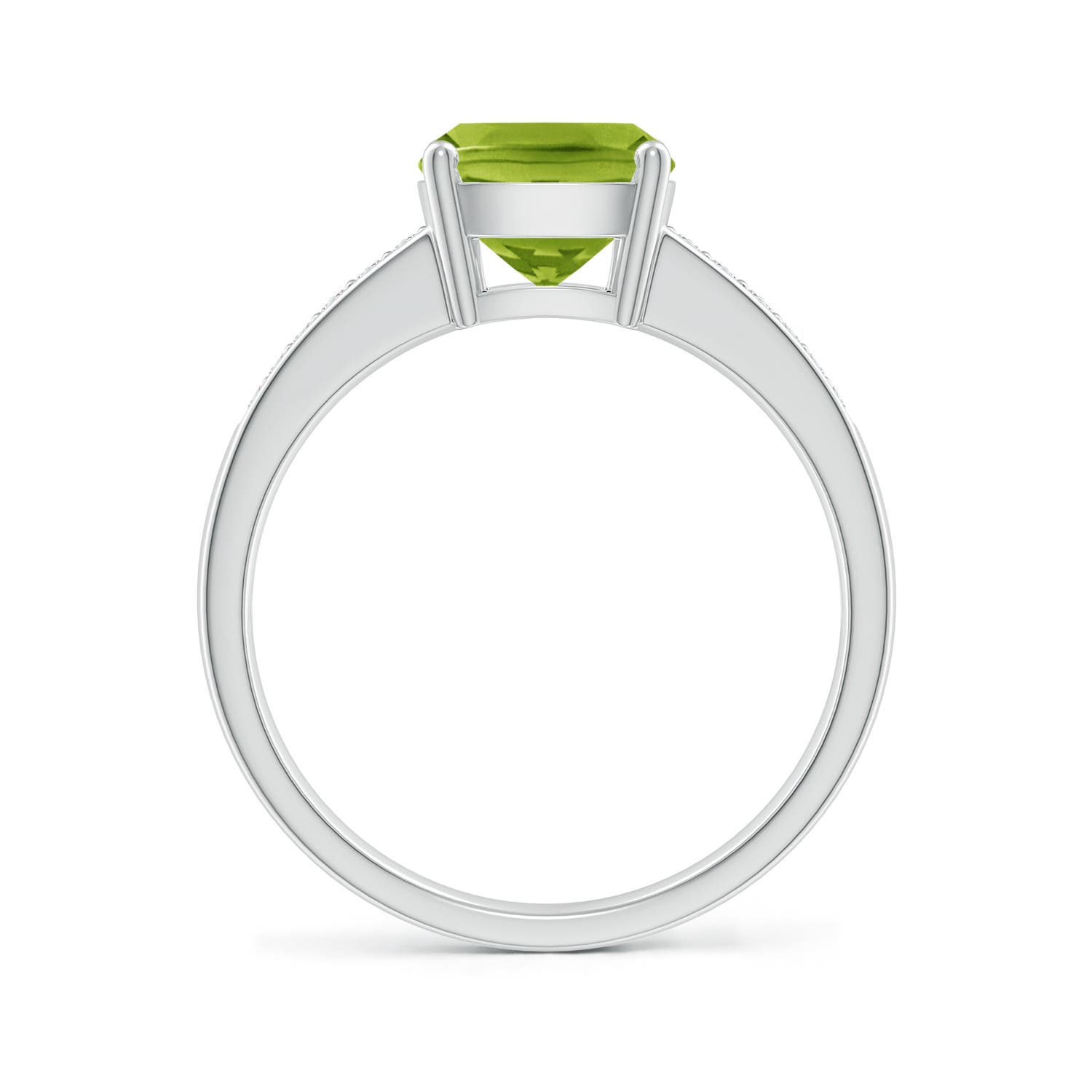 AAA - Peridot / 2.27 CT / 14 KT White Gold