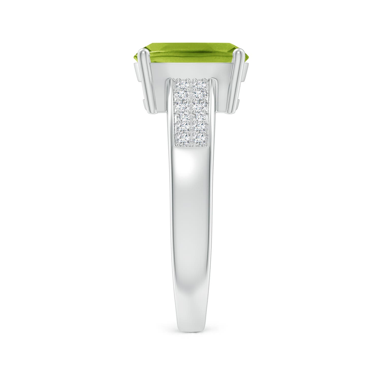 AAA - Peridot / 2.27 CT / 14 KT White Gold