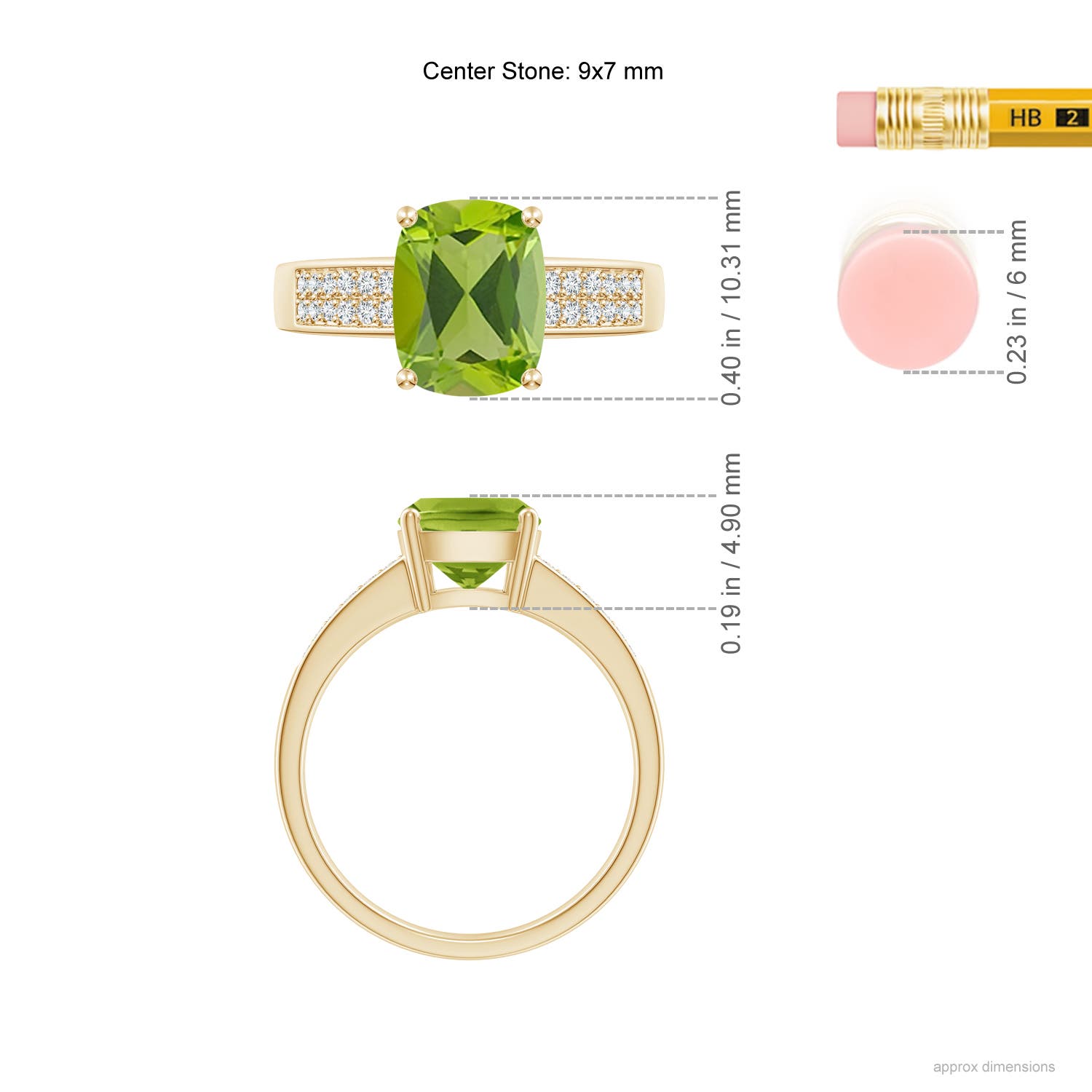 AAA - Peridot / 2.27 CT / 14 KT Yellow Gold