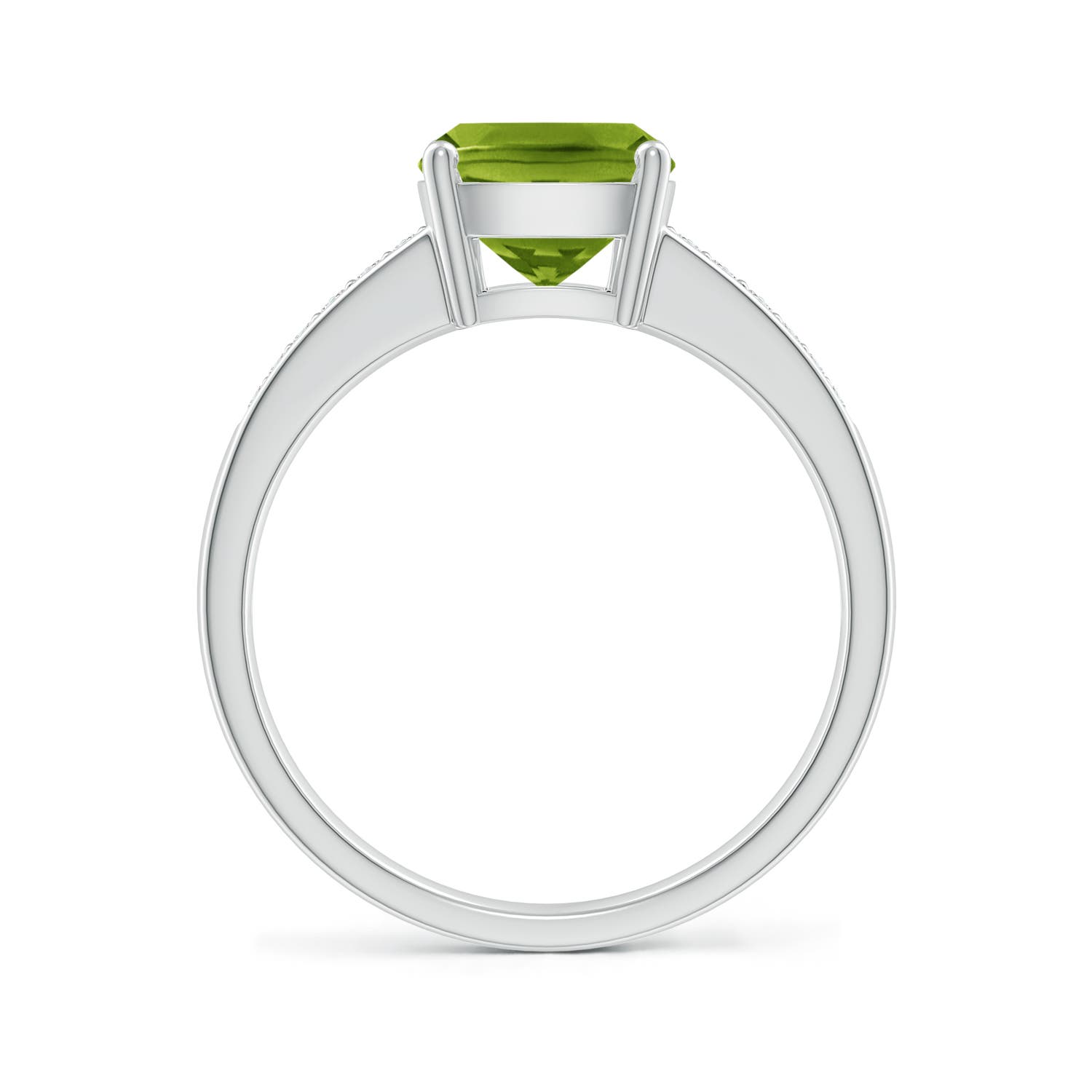 AAAA - Peridot / 2.27 CT / 14 KT White Gold