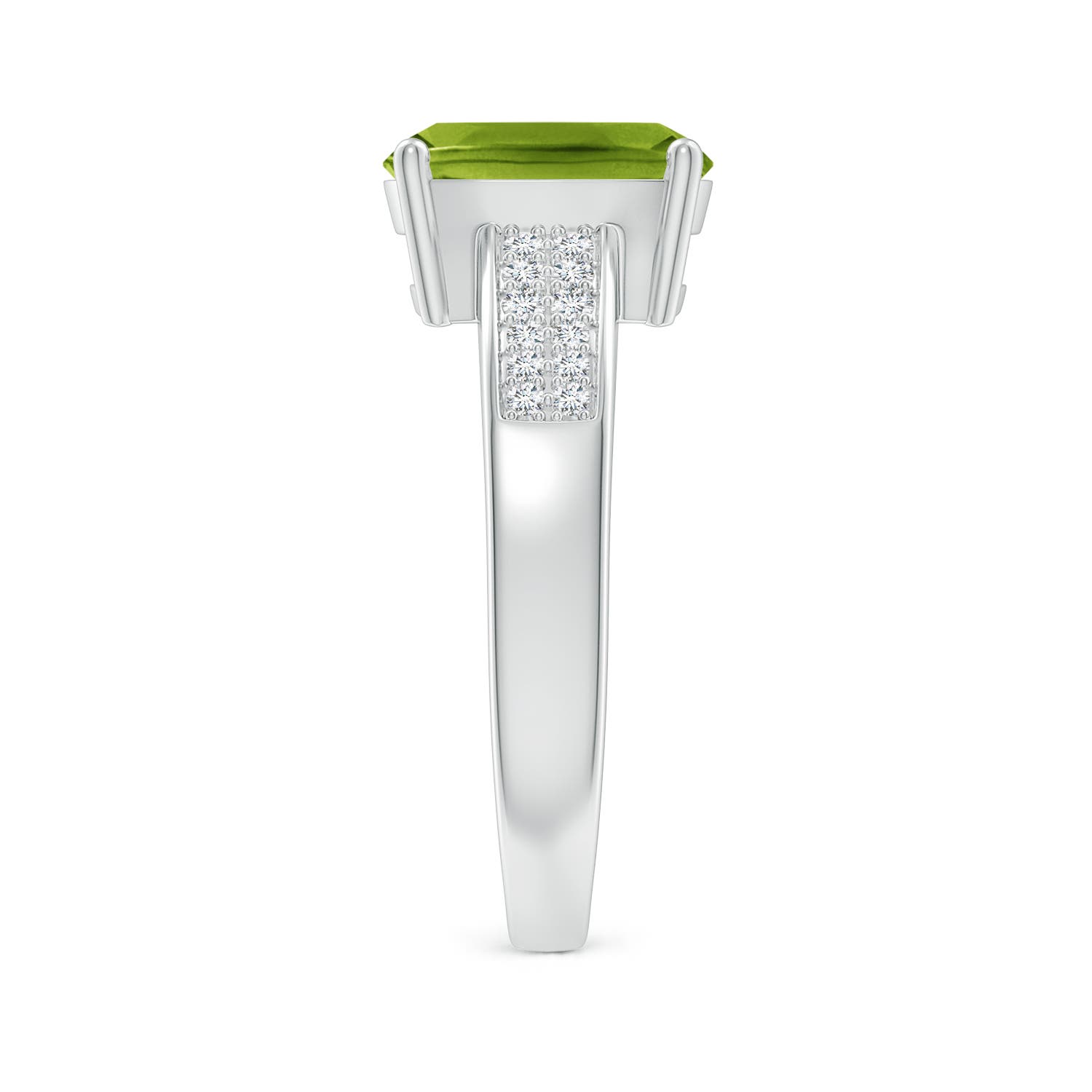 AAAA - Peridot / 2.27 CT / 14 KT White Gold