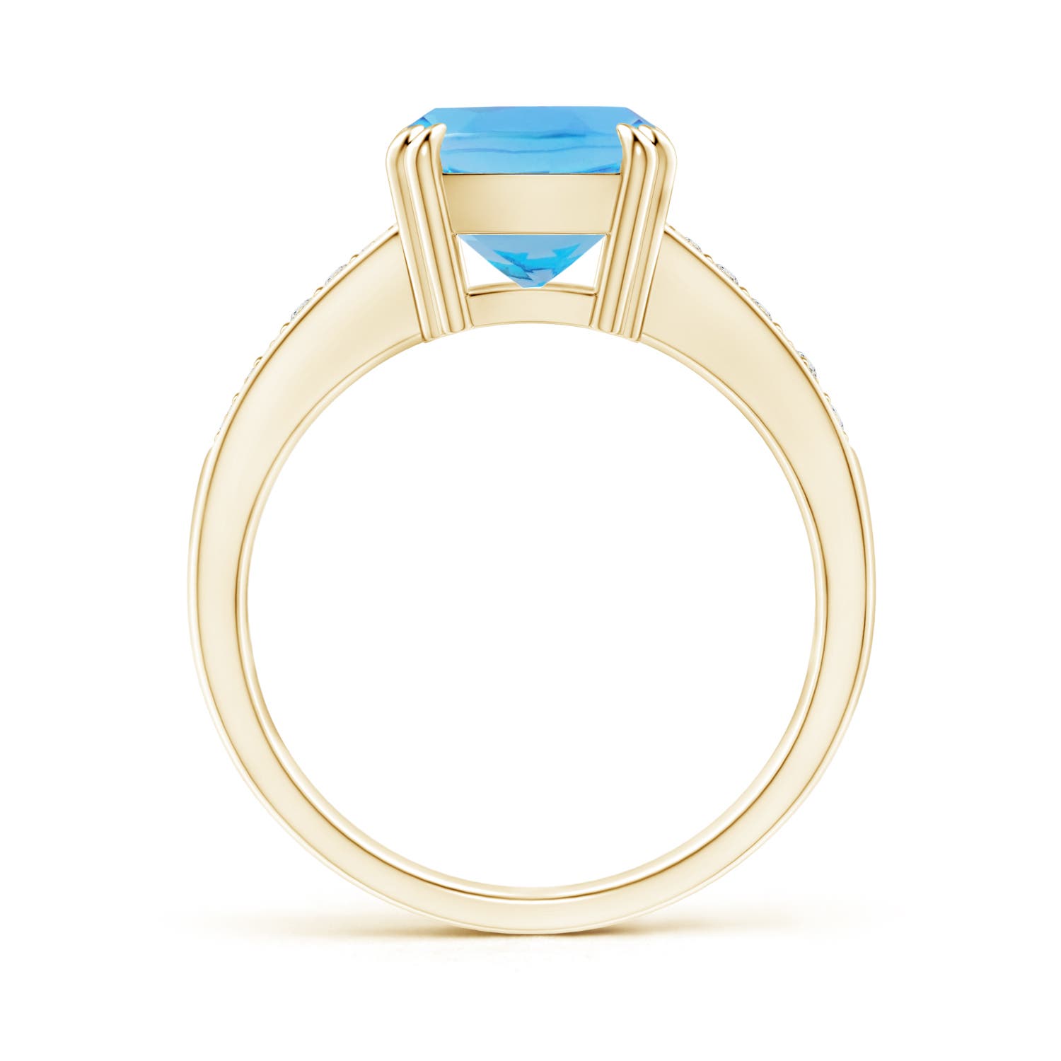 AA - Swiss Blue Topaz / 3.36 CT / 14 KT Yellow Gold