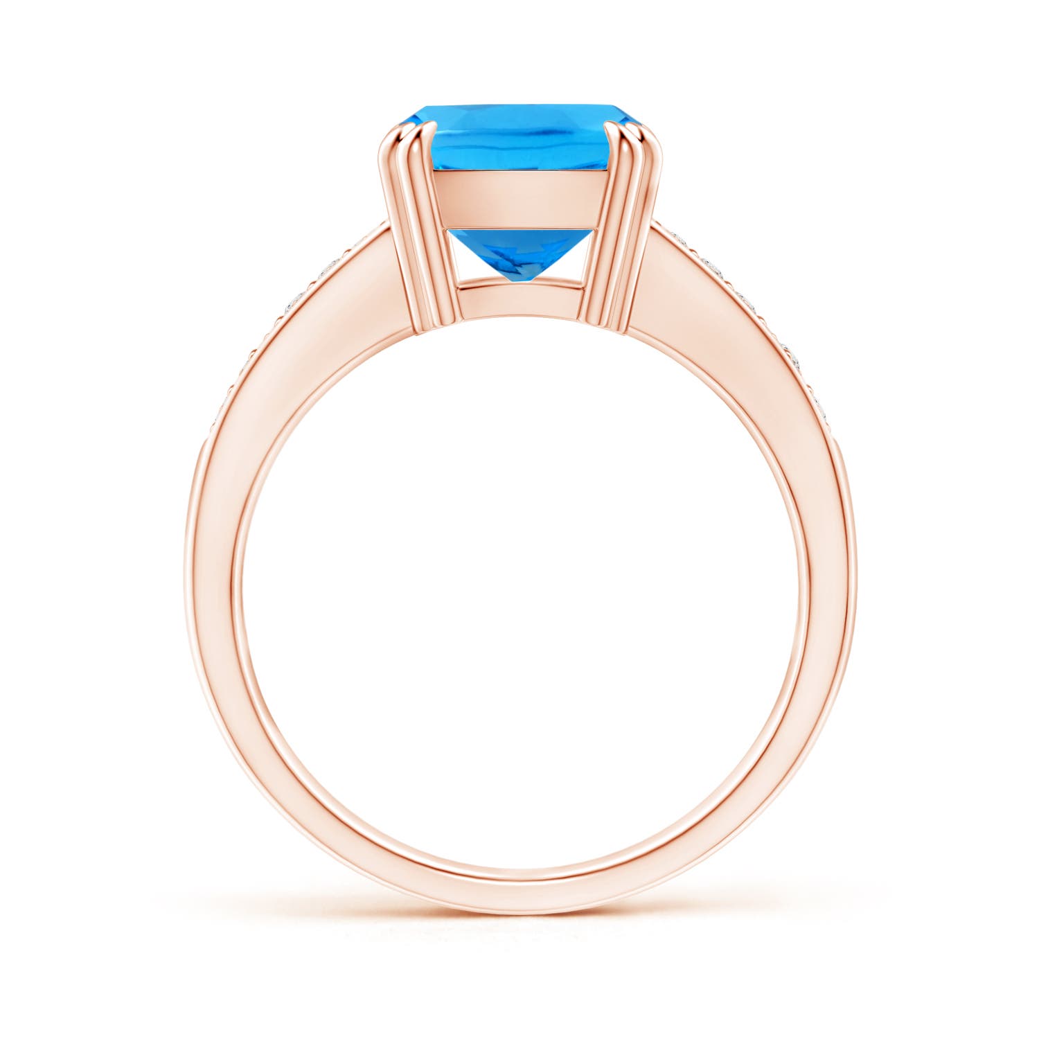 AAAA - Swiss Blue Topaz / 3.36 CT / 14 KT Rose Gold