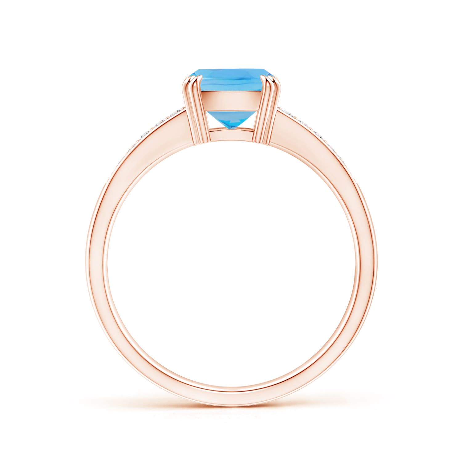 AA - Swiss Blue Topaz / 1.76 CT / 14 KT Rose Gold