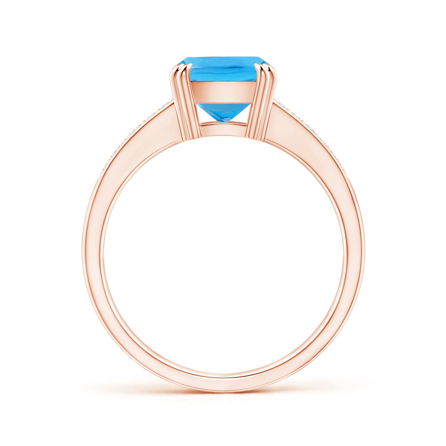 AAA - Swiss Blue Topaz / 2.36 CT / 14 KT Rose Gold