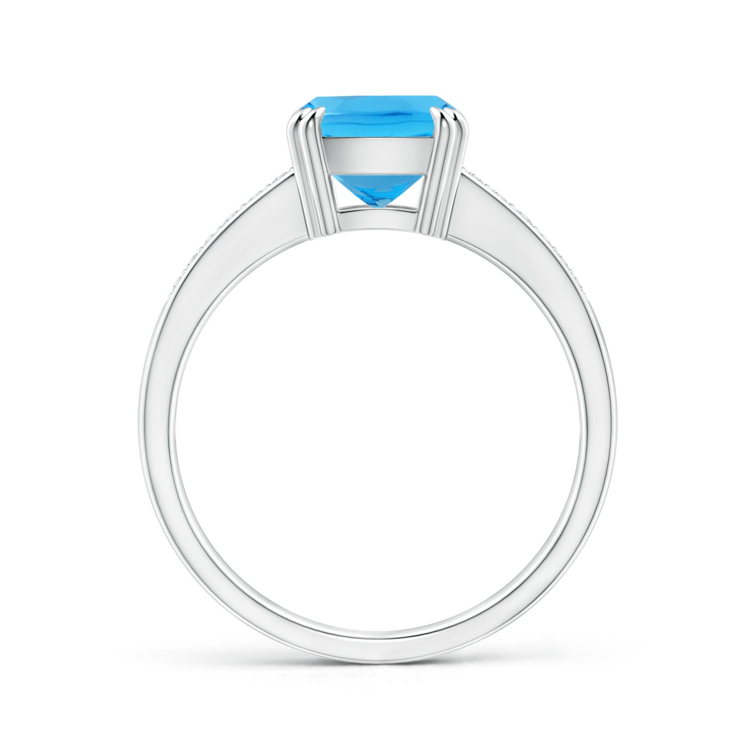 AAA - Swiss Blue Topaz / 2.36 CT / 14 KT White Gold