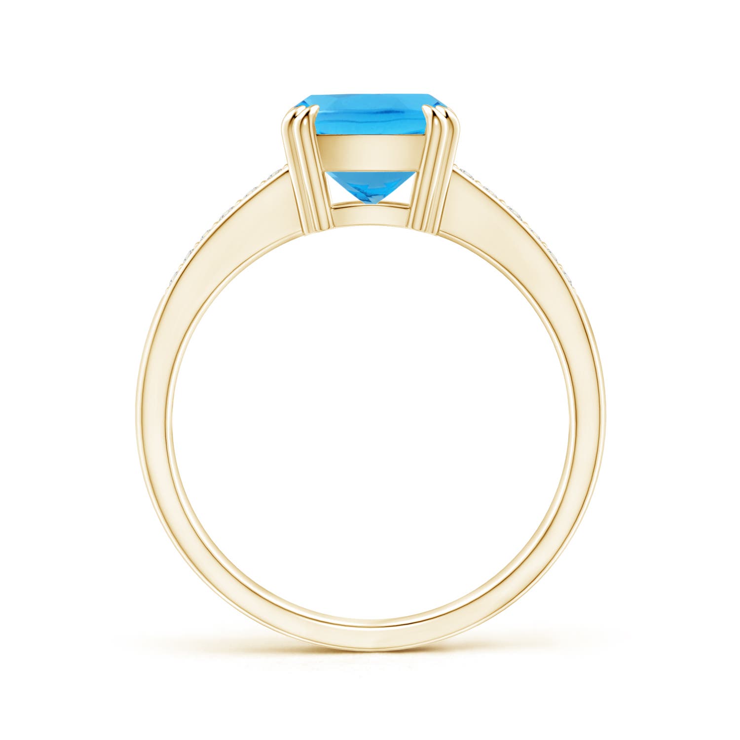 AAA - Swiss Blue Topaz / 2.36 CT / 14 KT Yellow Gold