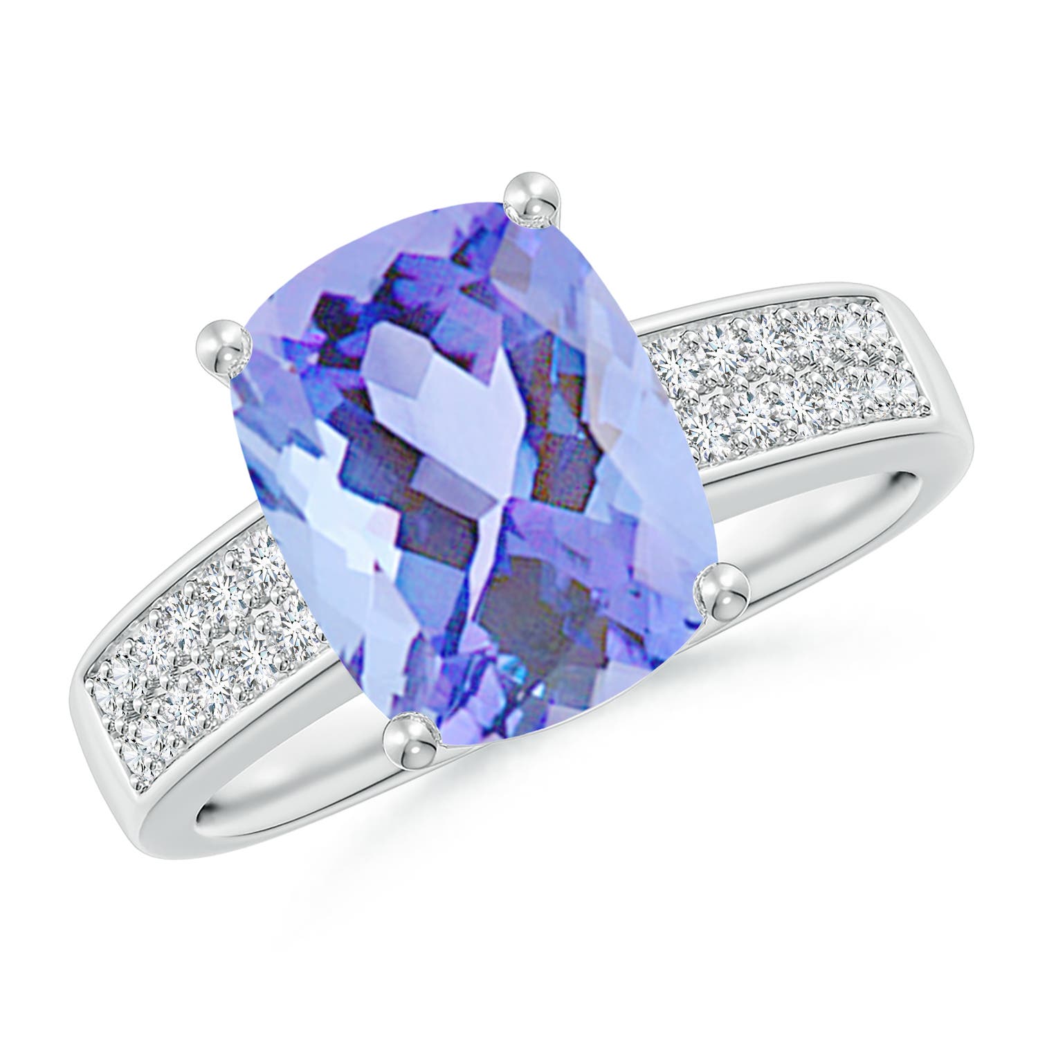 A - Tanzanite / 2.77 CT / 14 KT White Gold