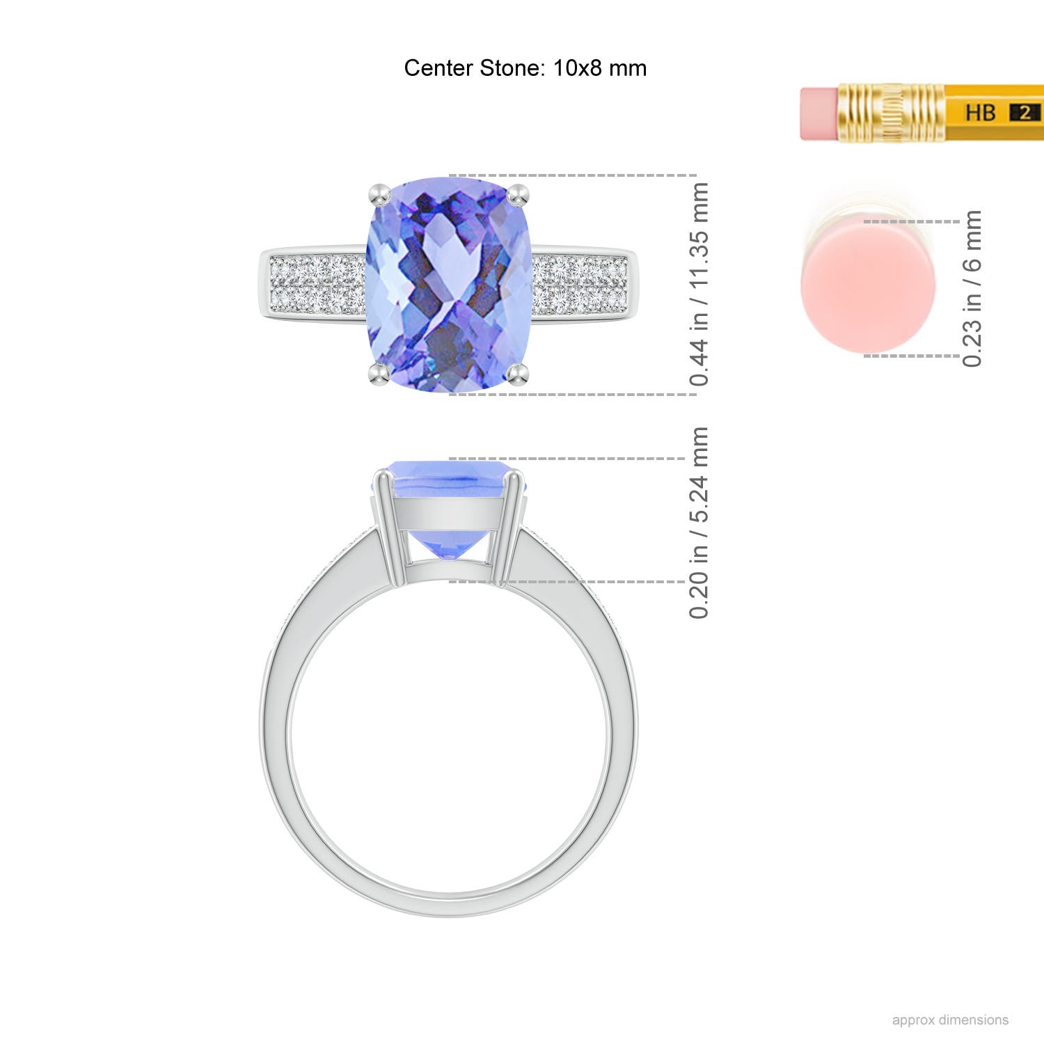 A - Tanzanite / 2.77 CT / 14 KT White Gold