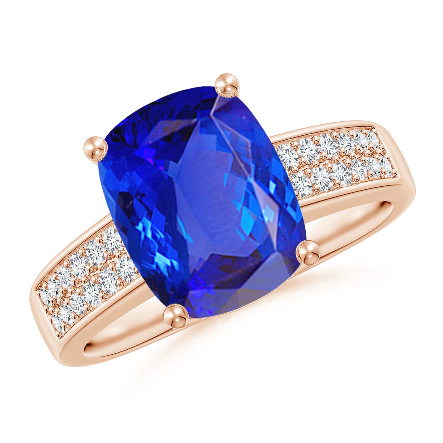 AAA - Tanzanite / 2.77 CT / 14 KT Rose Gold