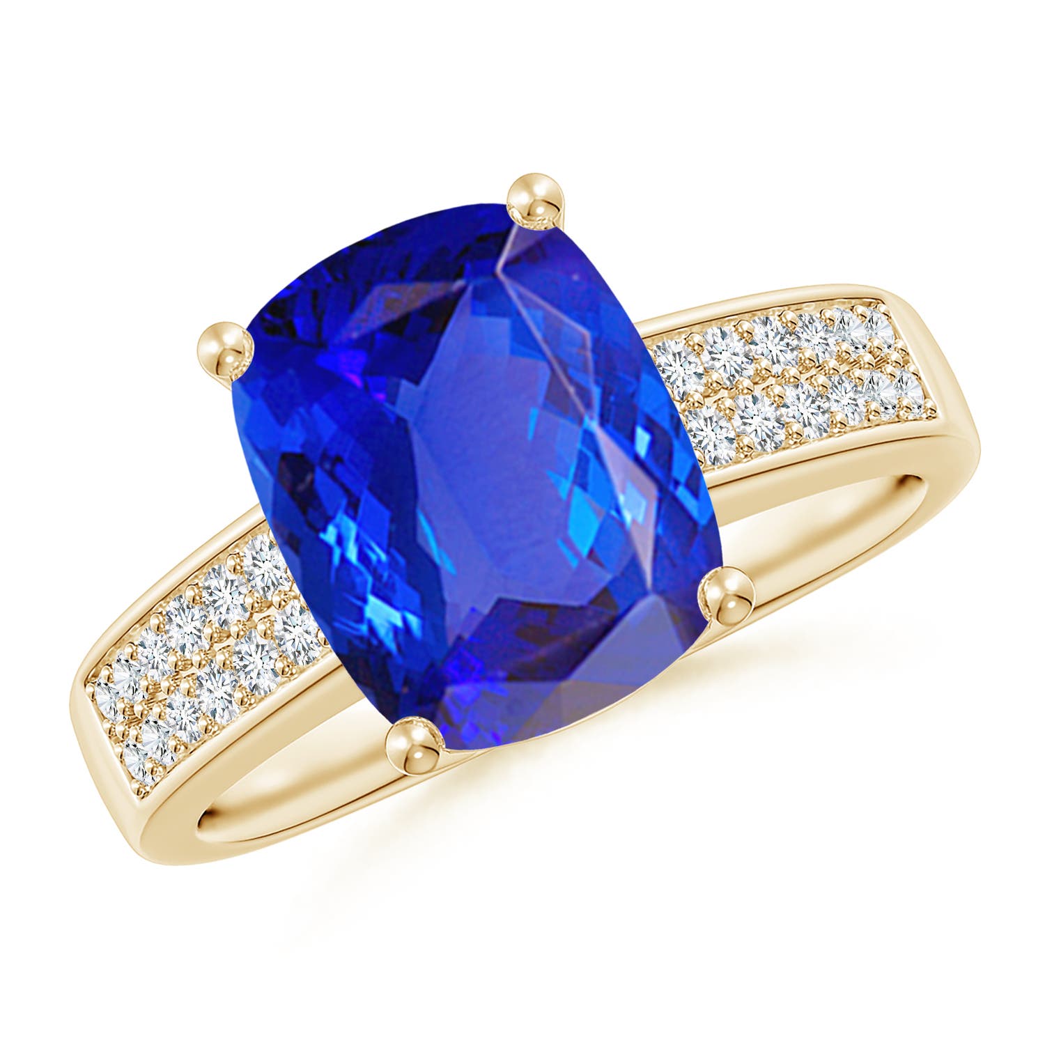 AAA - Tanzanite / 2.77 CT / 14 KT Yellow Gold