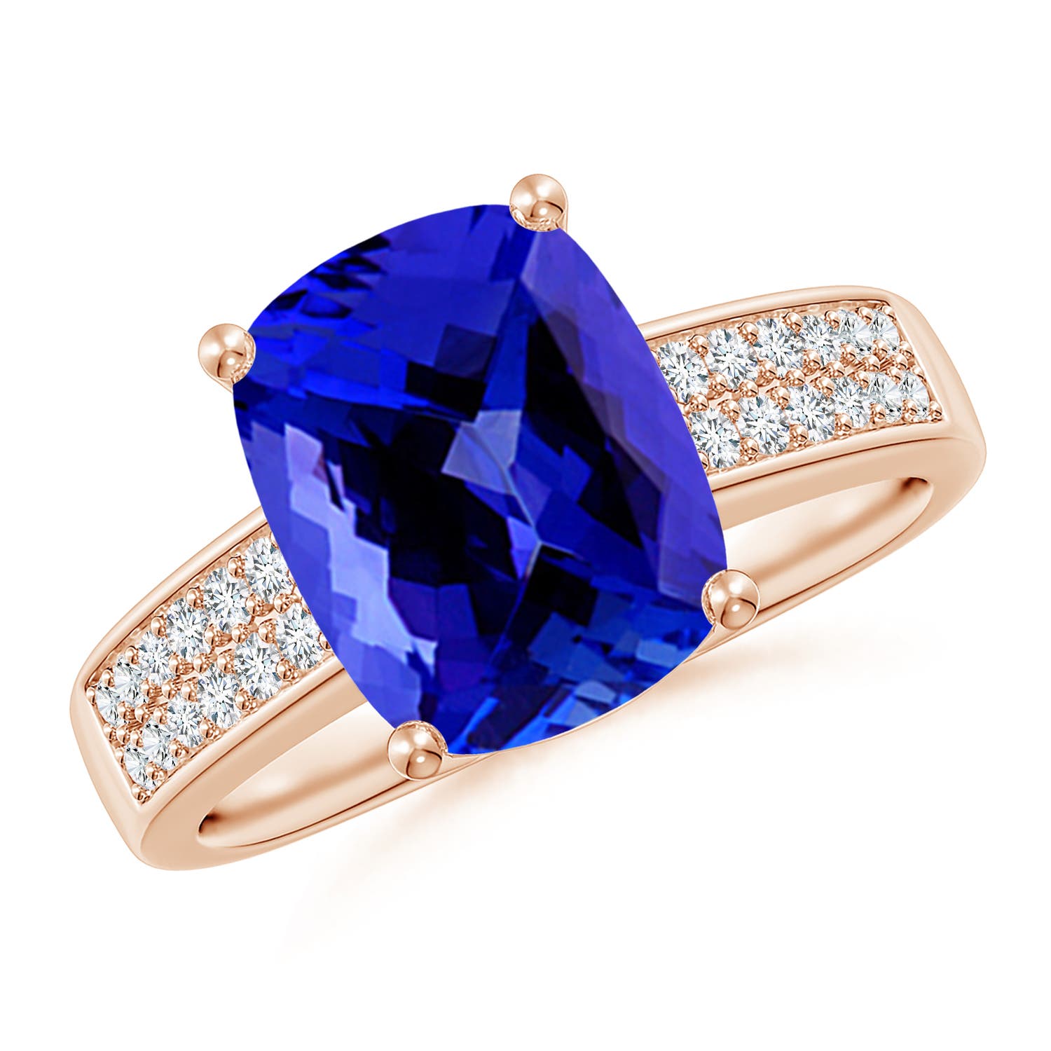 AAAA - Tanzanite / 2.77 CT / 14 KT Rose Gold