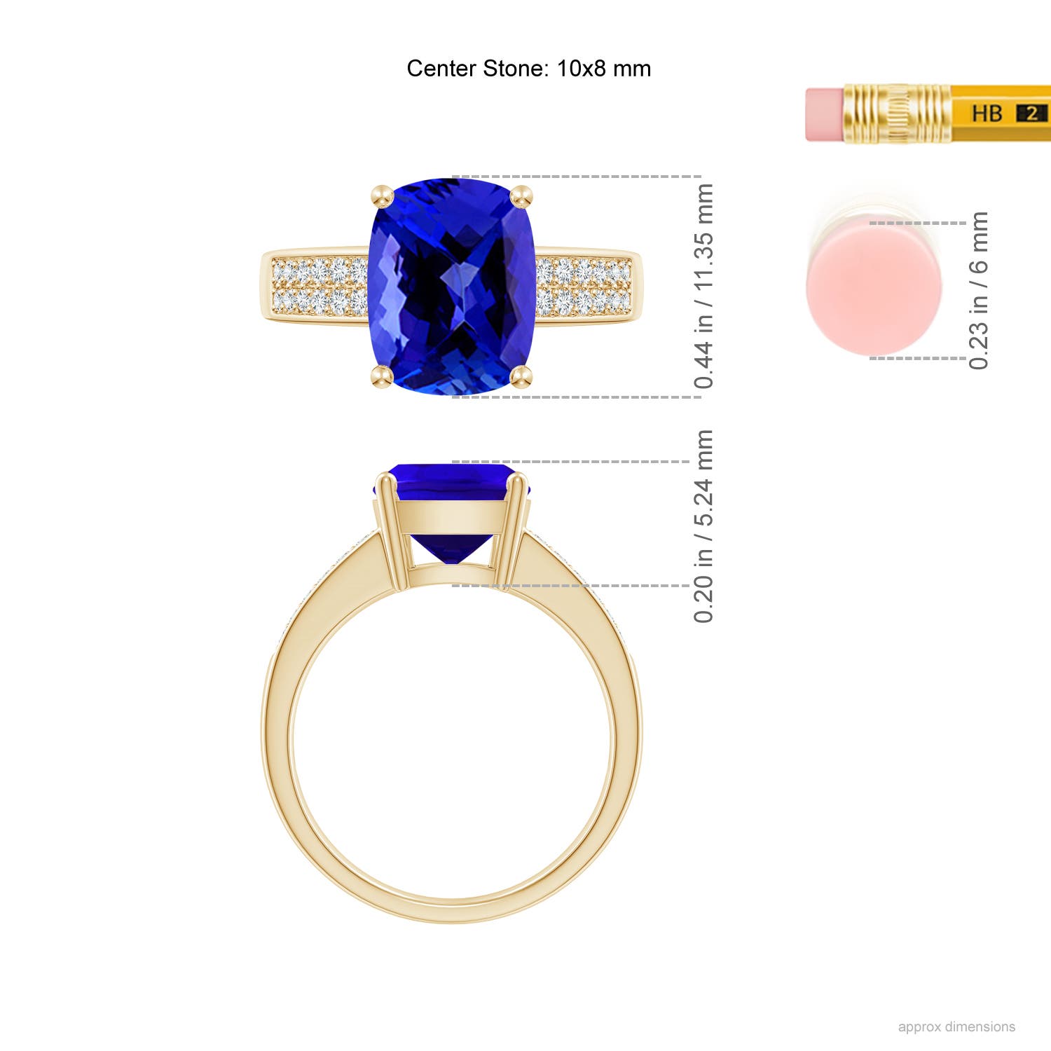 AAAA - Tanzanite / 2.77 CT / 14 KT Yellow Gold