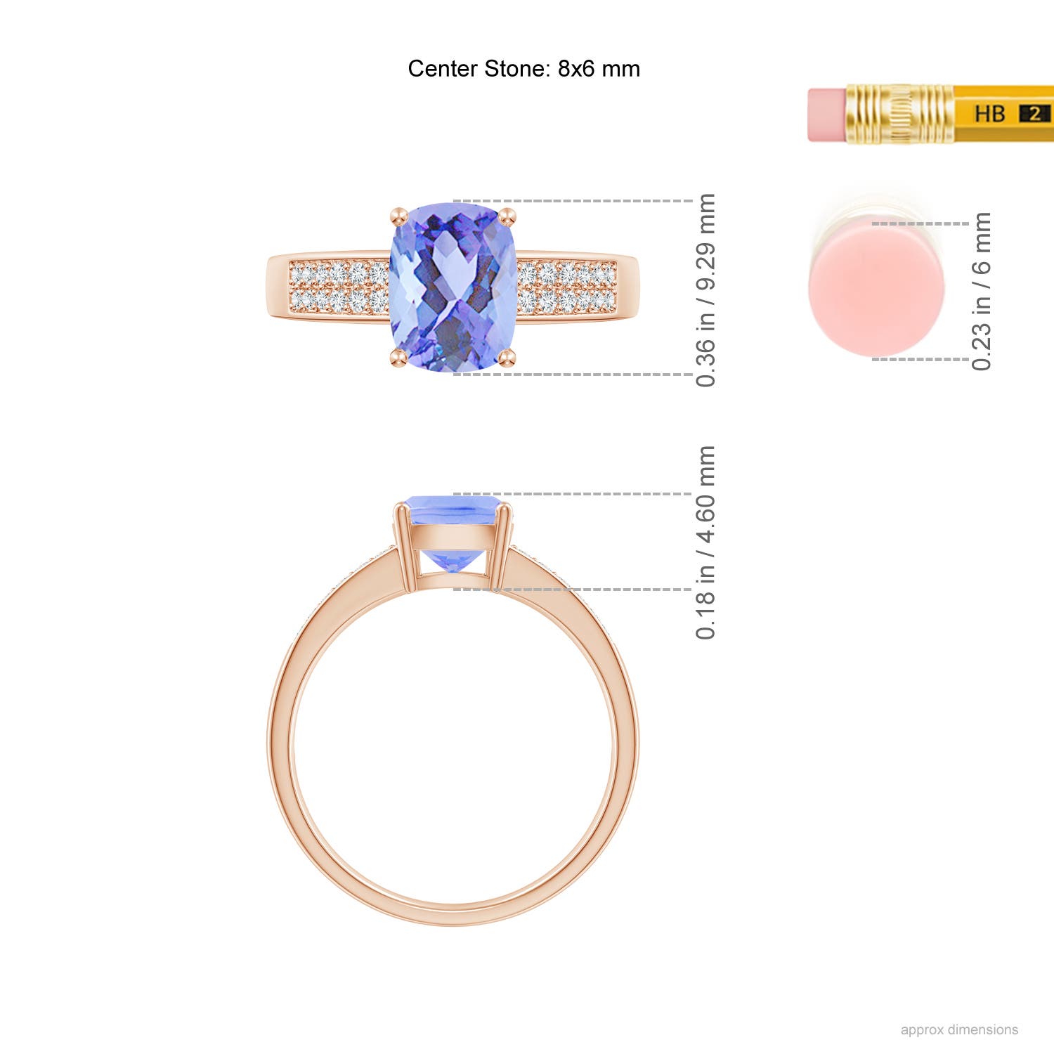 A - Tanzanite / 1.77 CT / 14 KT Rose Gold