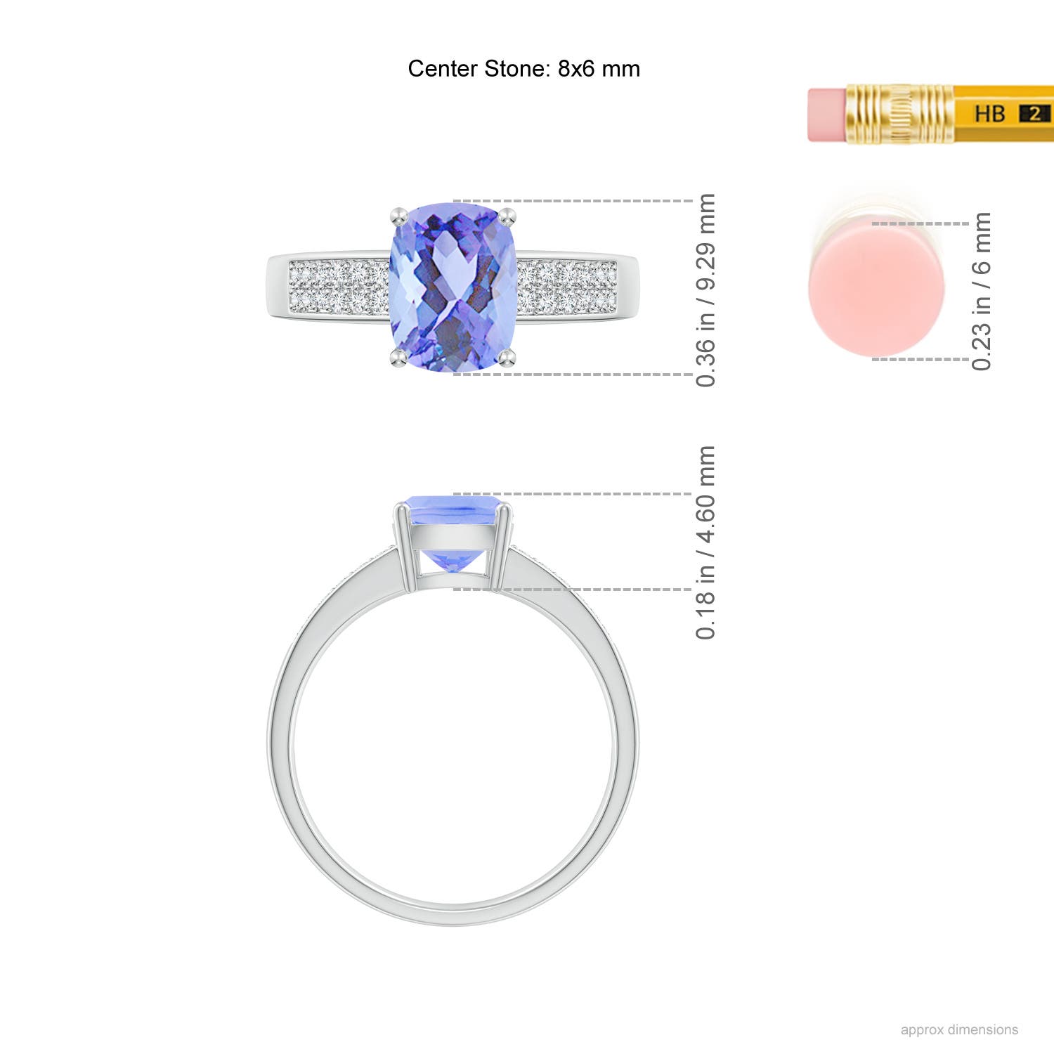 A - Tanzanite / 1.77 CT / 14 KT White Gold