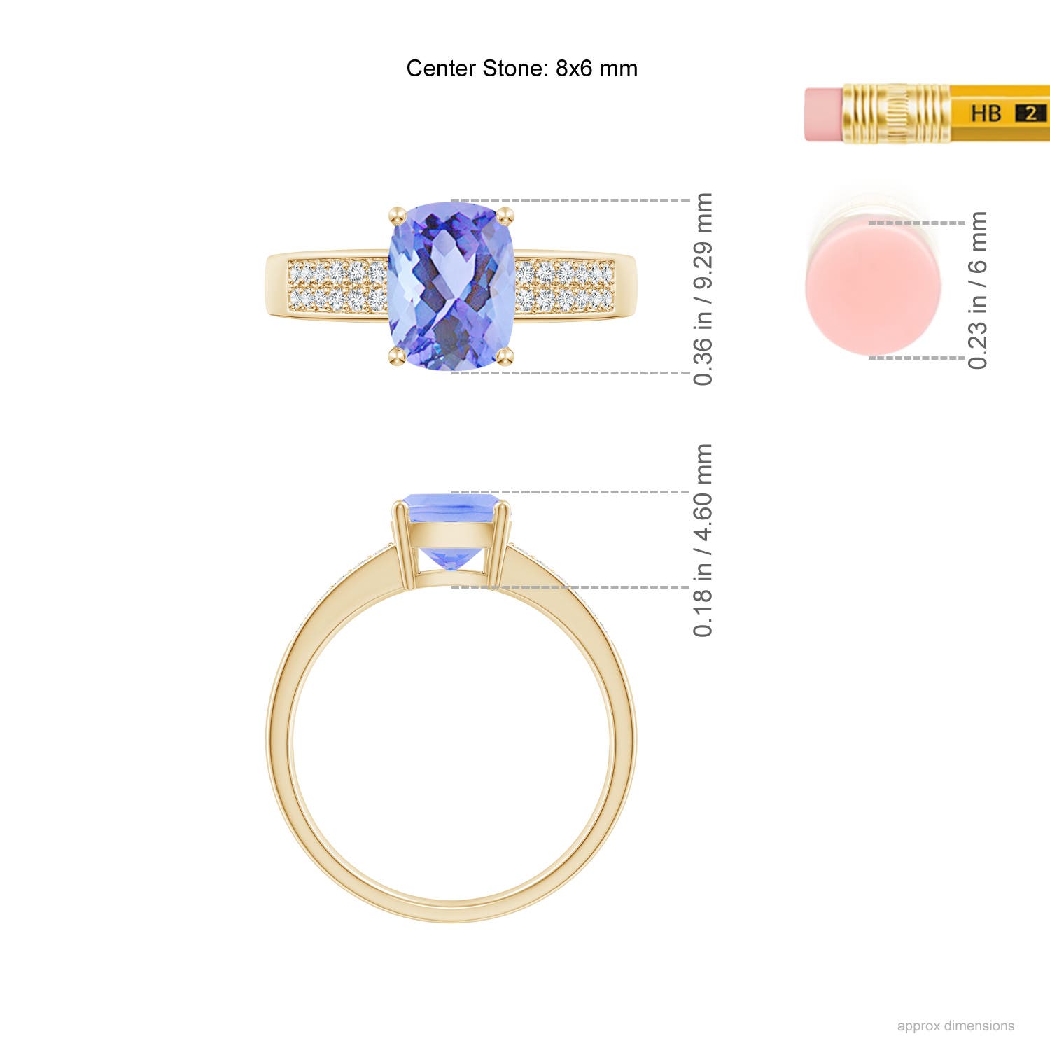 A - Tanzanite / 1.77 CT / 14 KT Yellow Gold