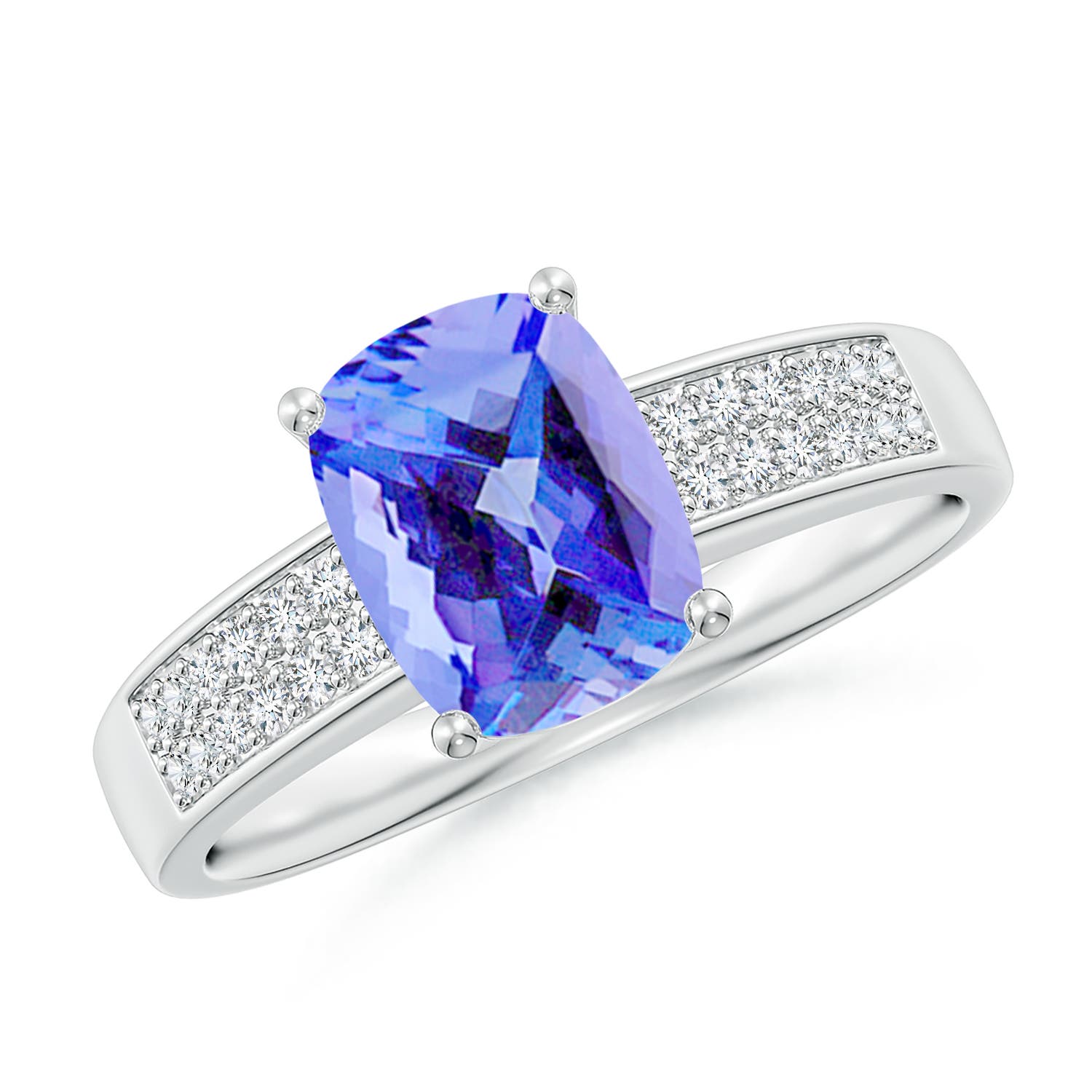 AA - Tanzanite / 1.77 CT / 14 KT White Gold